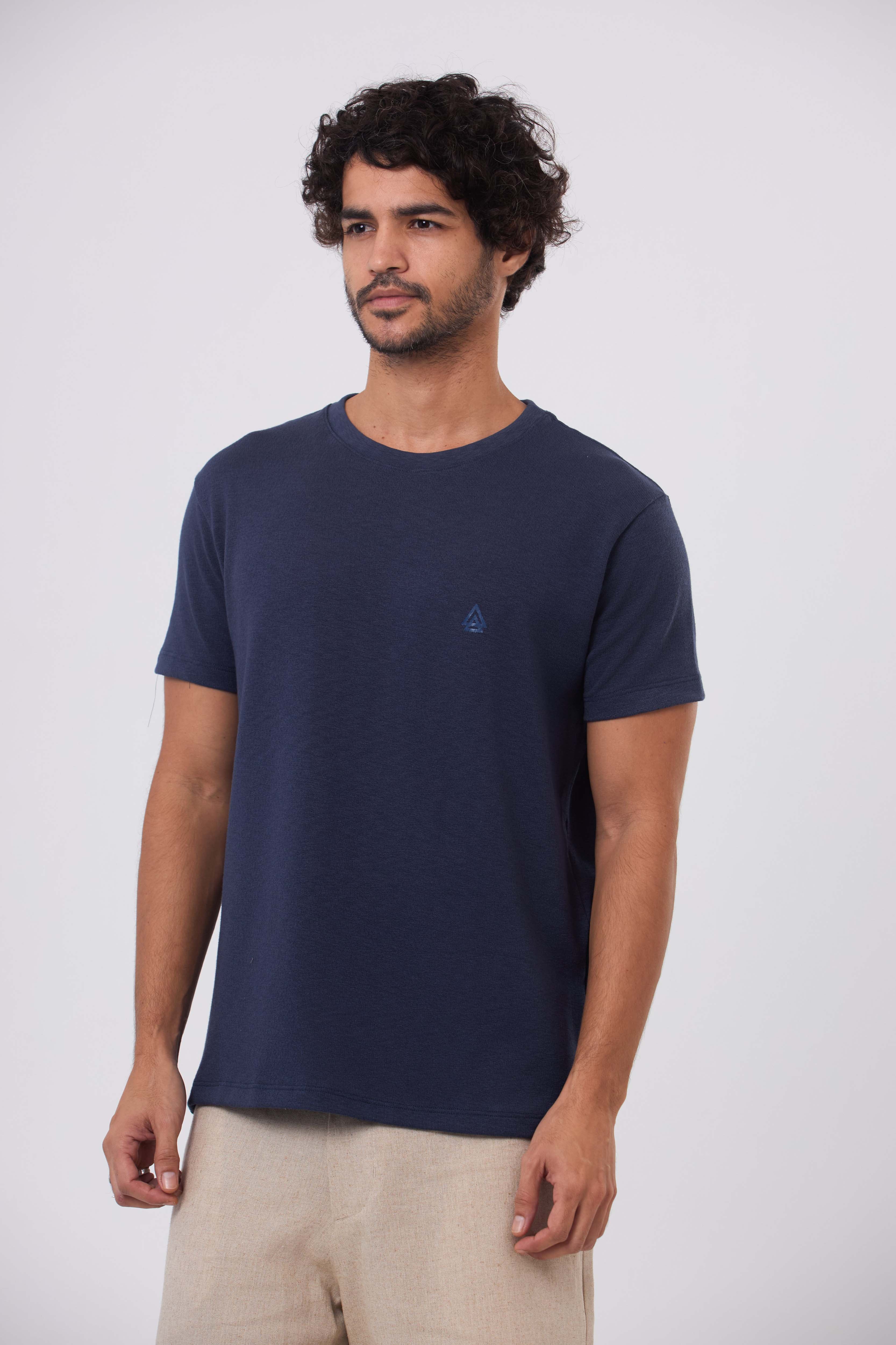 Camiseta Classic Tricô Azul