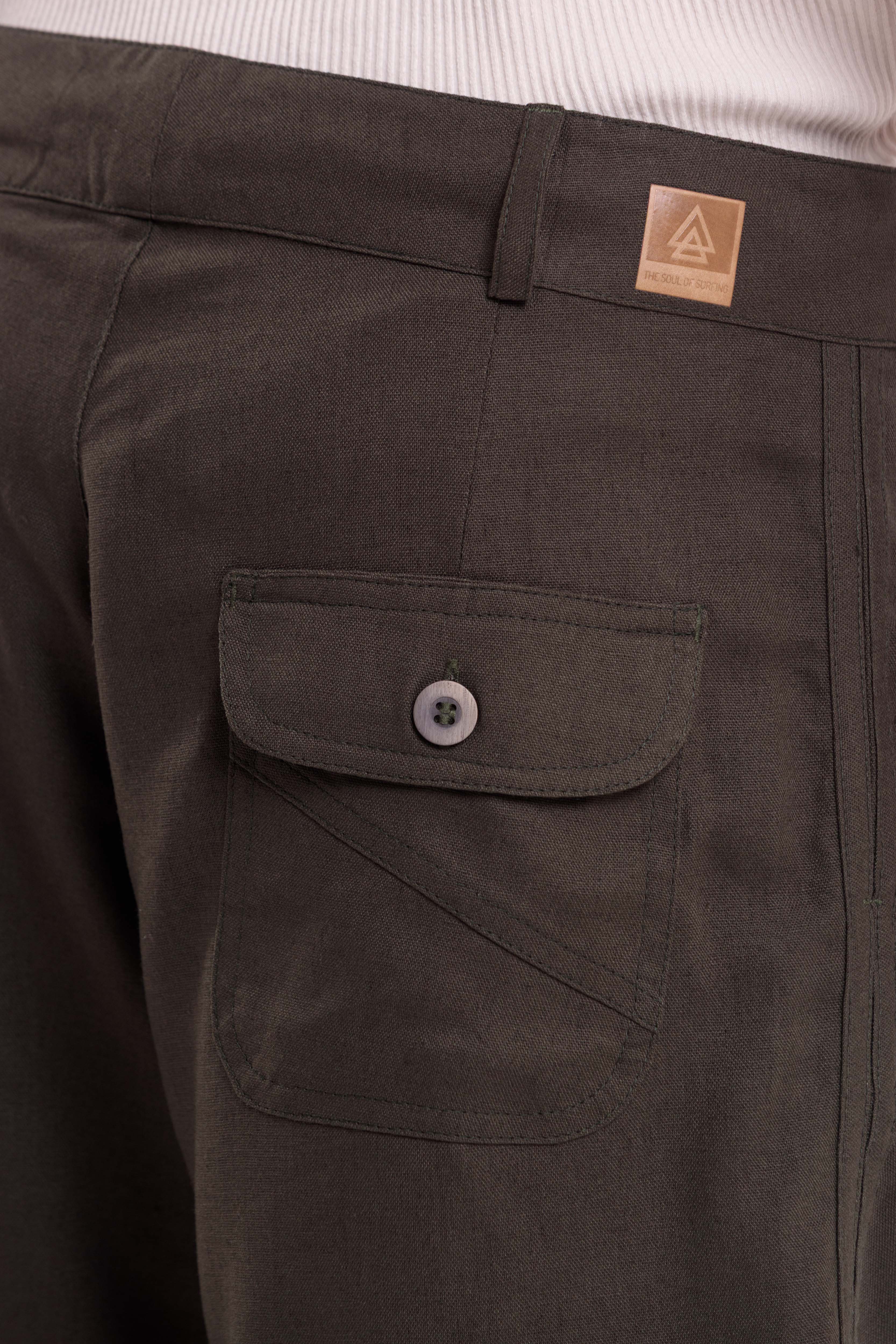 Bermuda Linho Daily Verde Militar