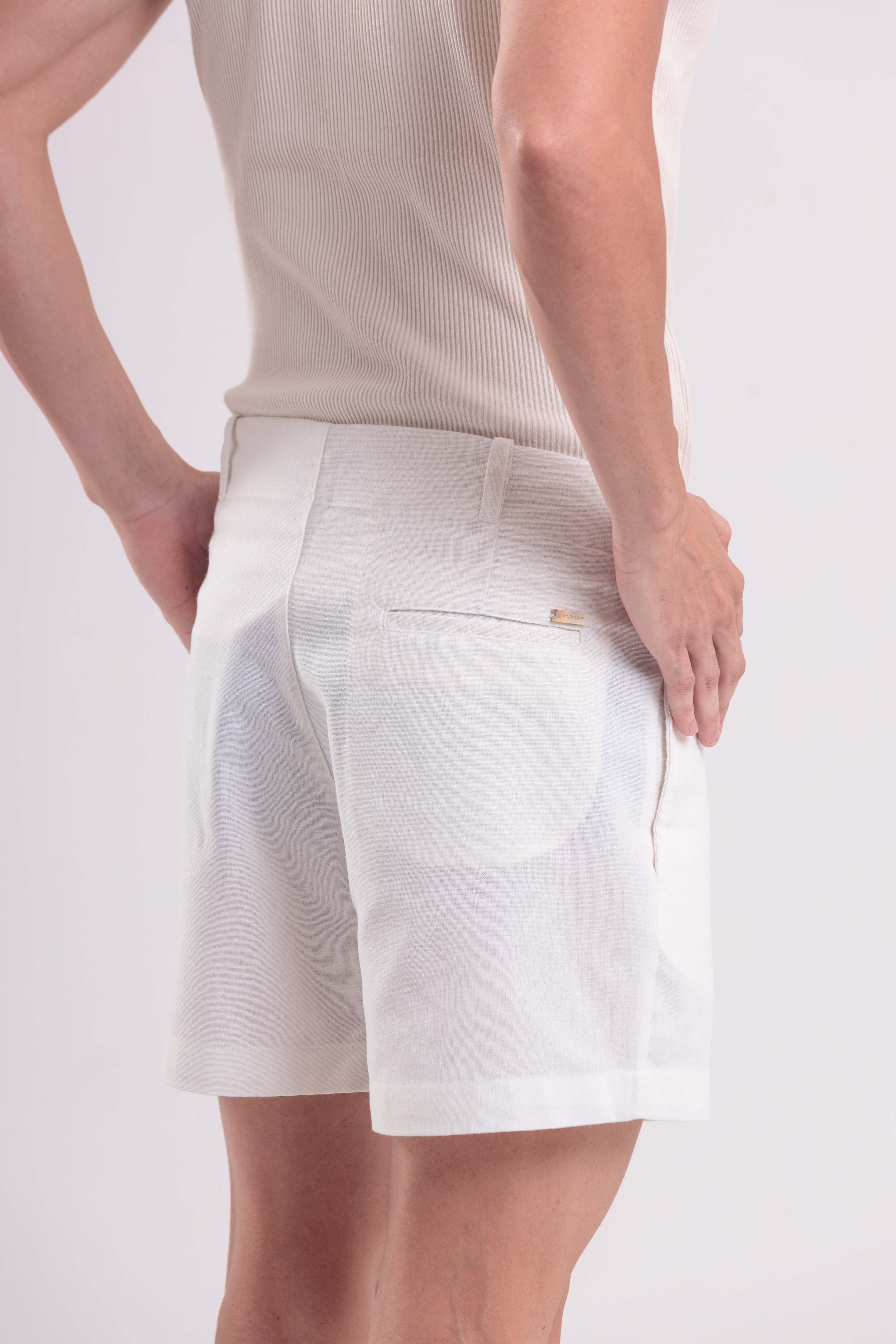 Bermuda de Linho Essential Off White