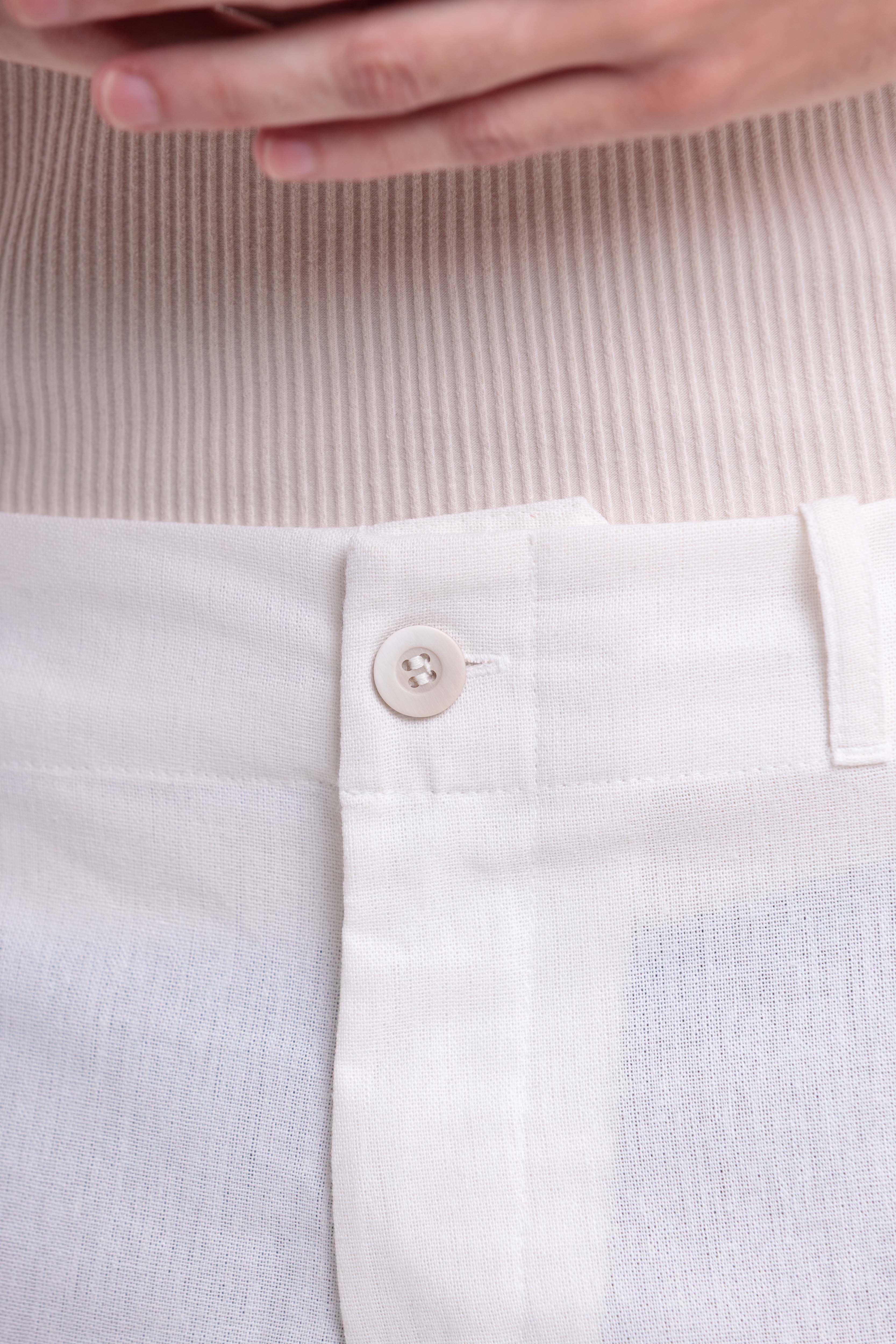 Bermuda de Linho Essential Off White