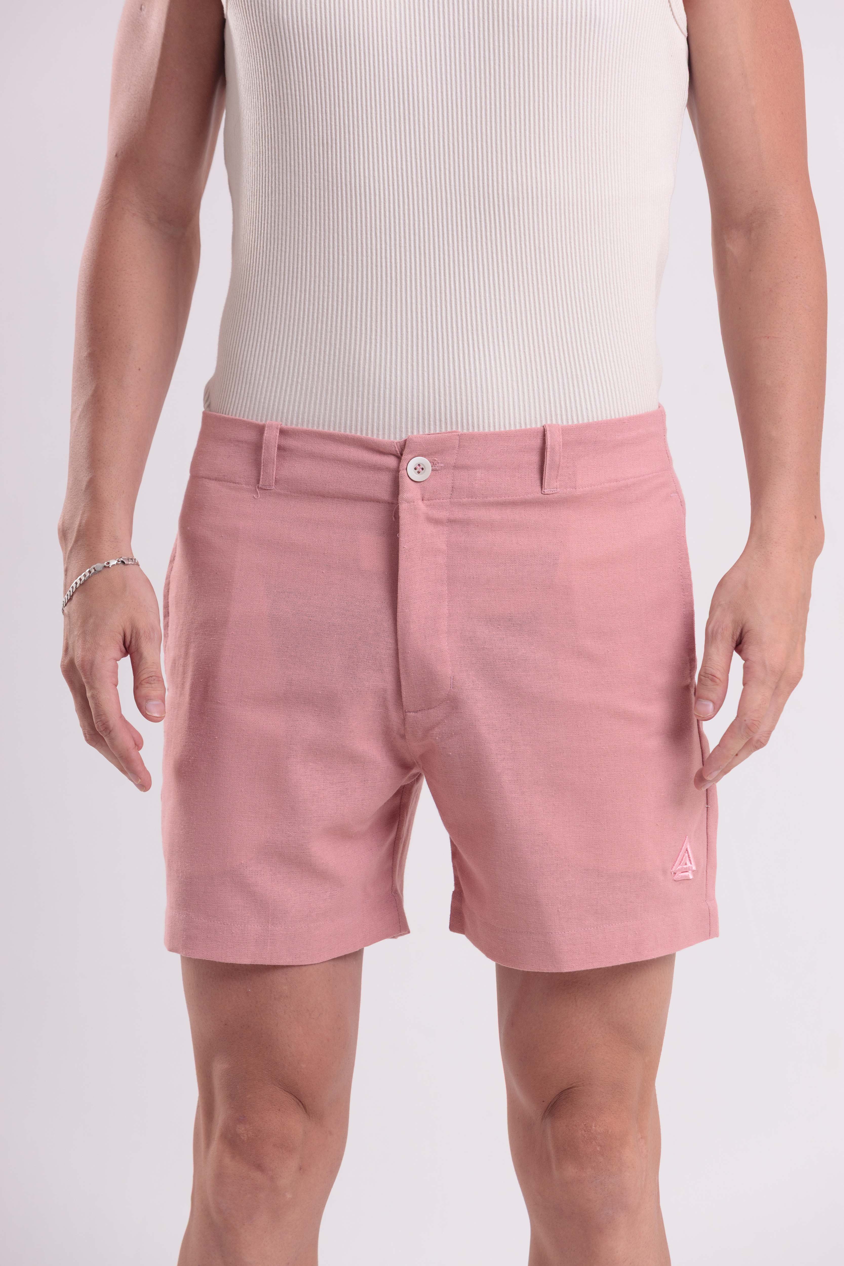 Bermuda de Linho Essential Rose