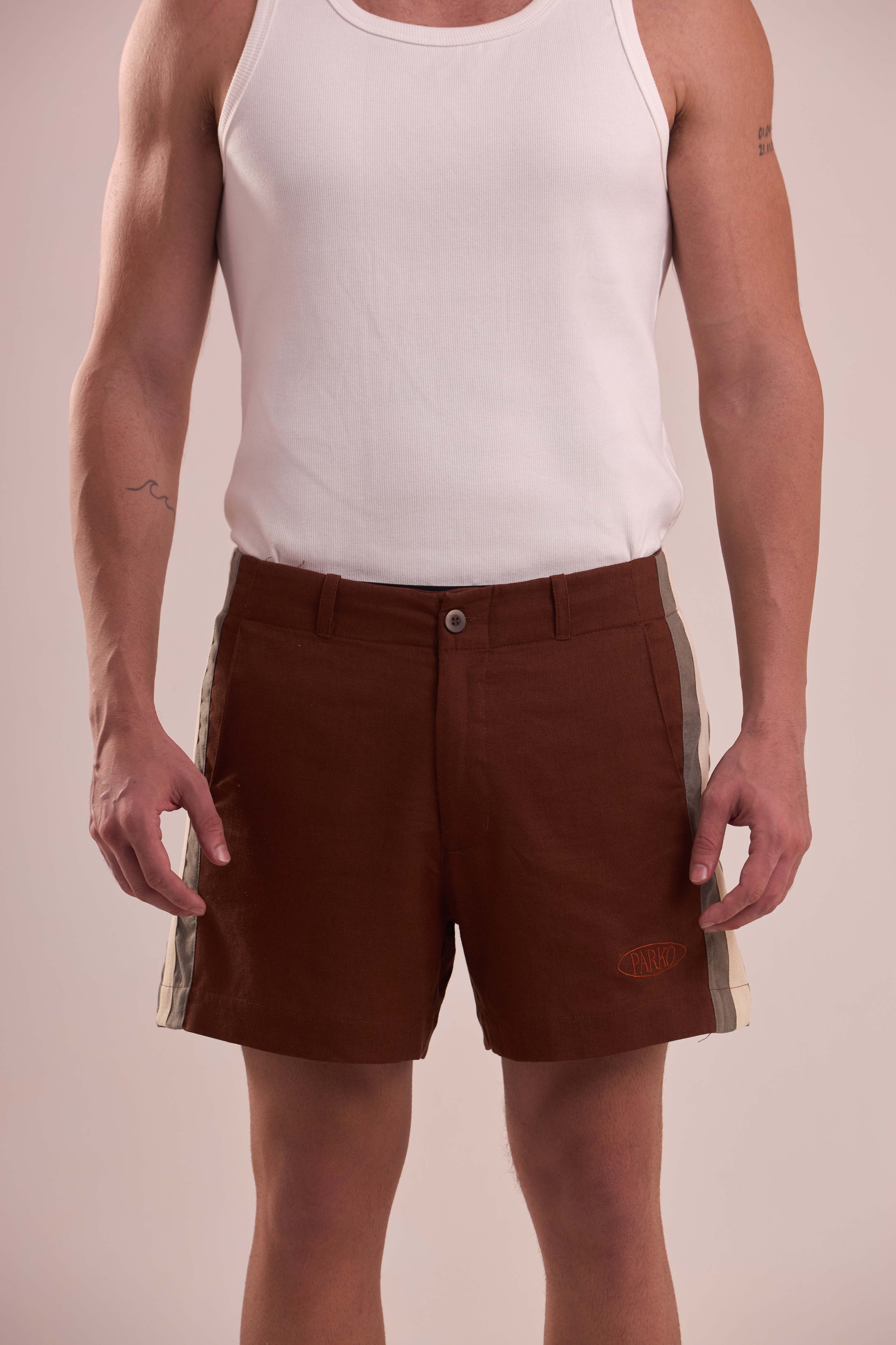 Bermuda de Linho Pipa Tailor Choco