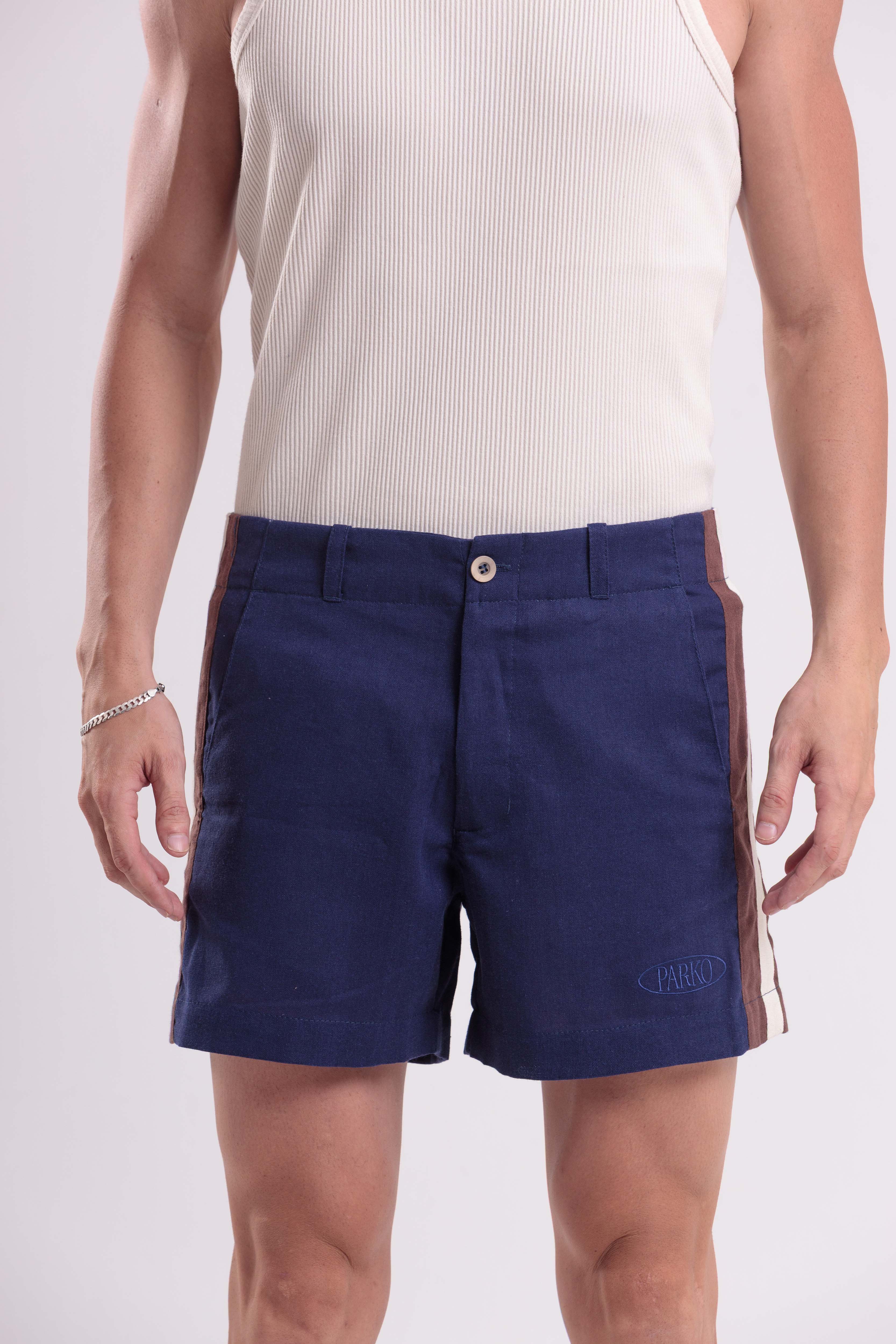 Bermuda De Linho Pipa Tailor Marinho