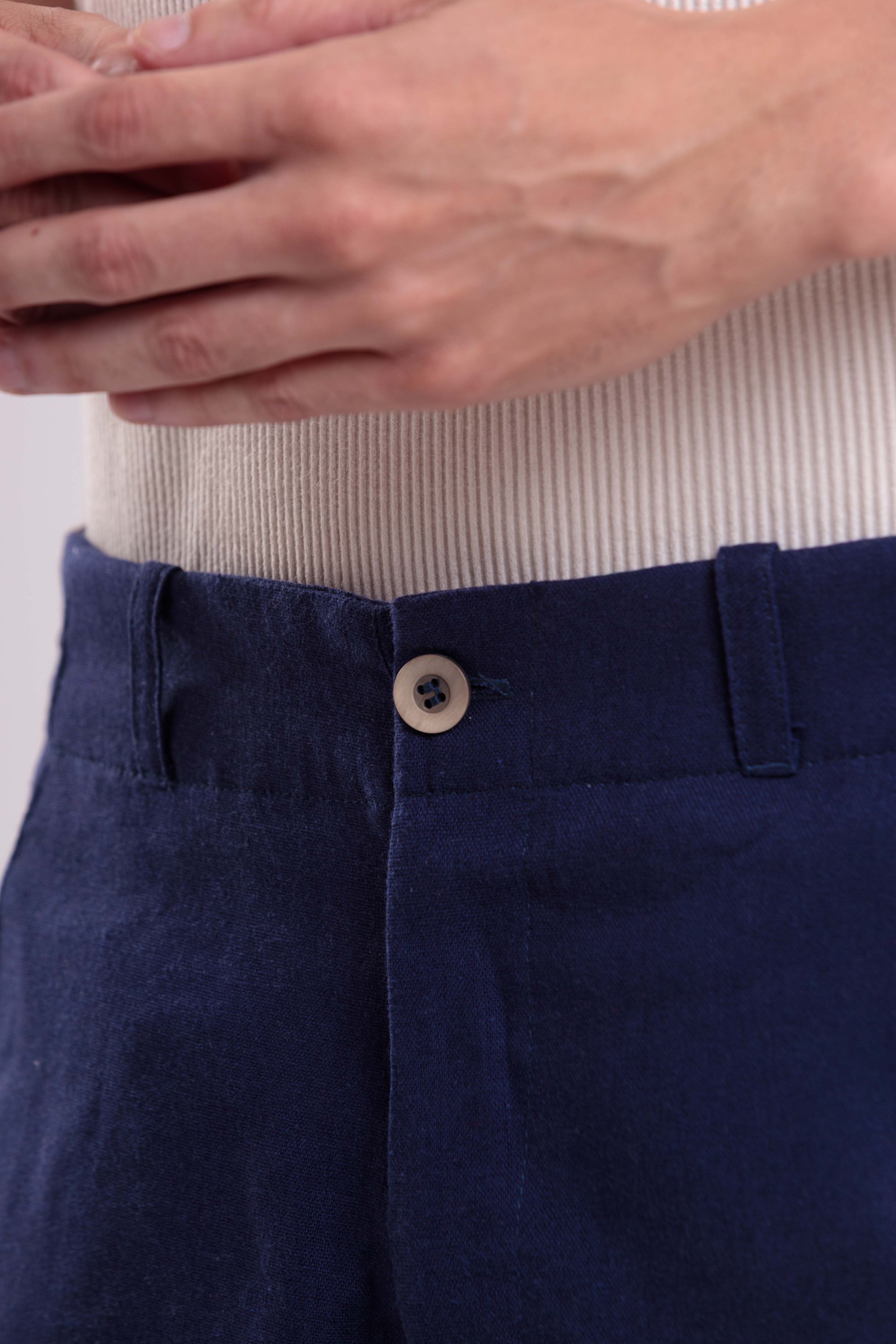 Bermuda De Linho Pipa Tailor Marinho