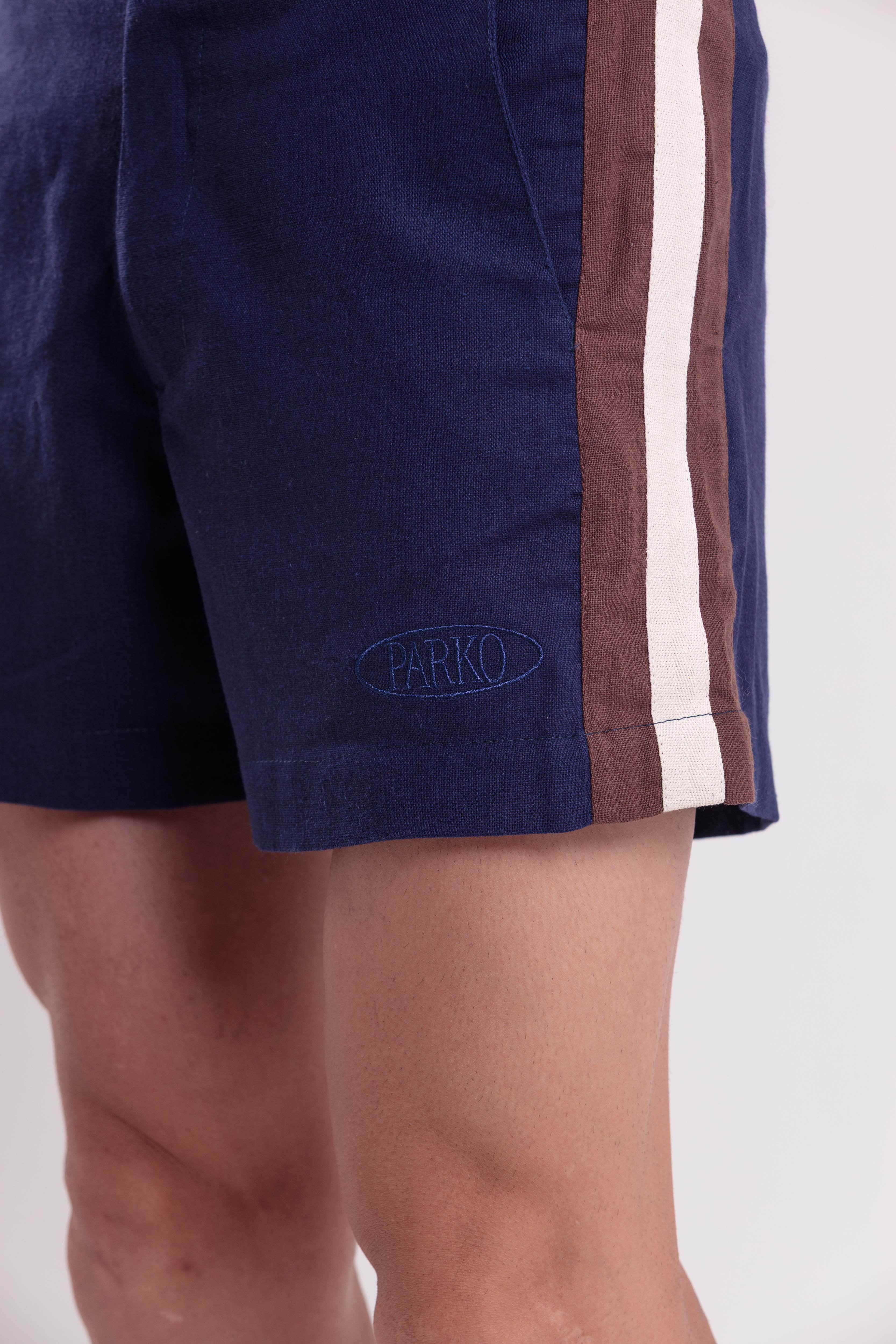 Bermuda De Linho Pipa Tailor Marinho