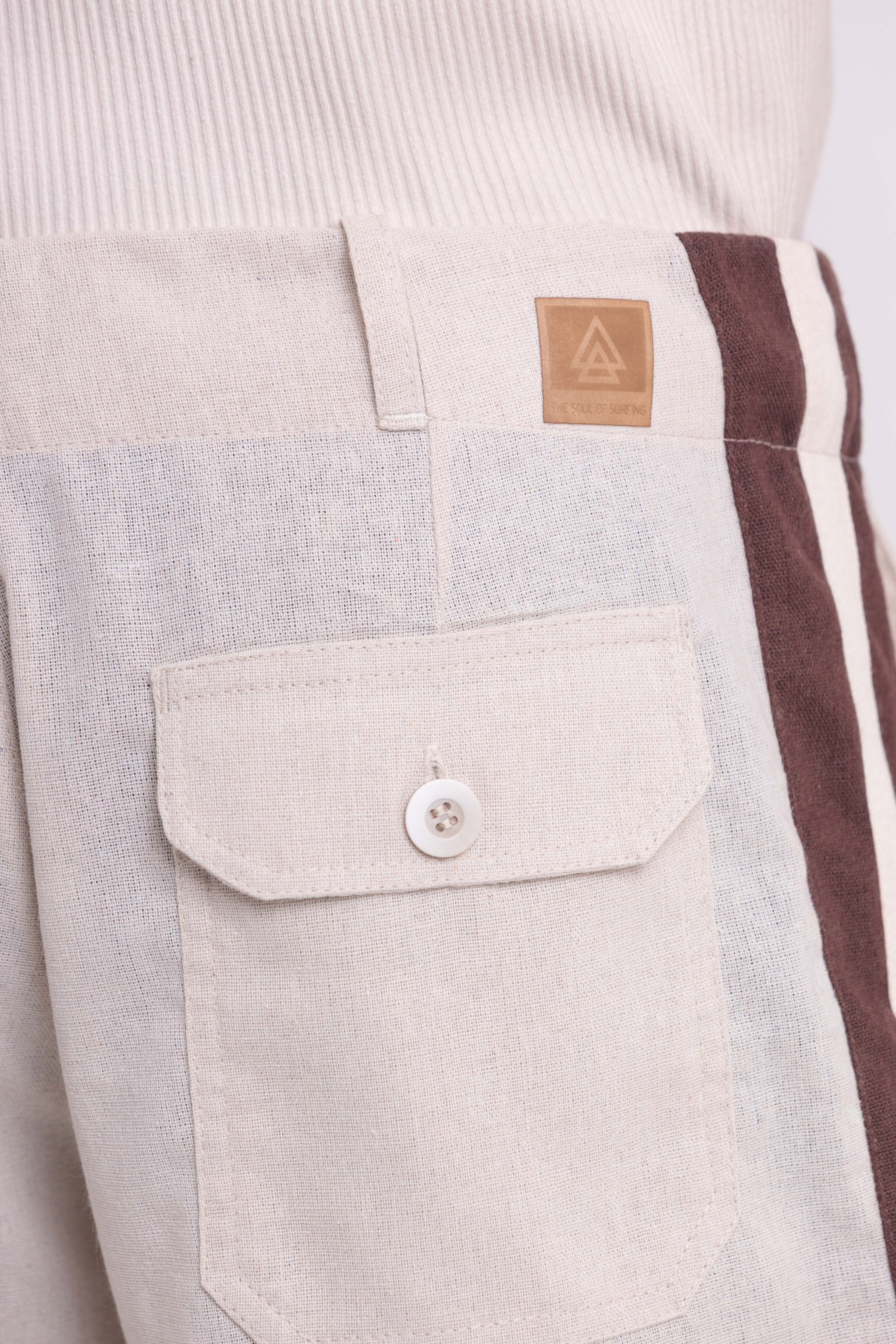 Bermuda De Linho Pipa Tailor Natural