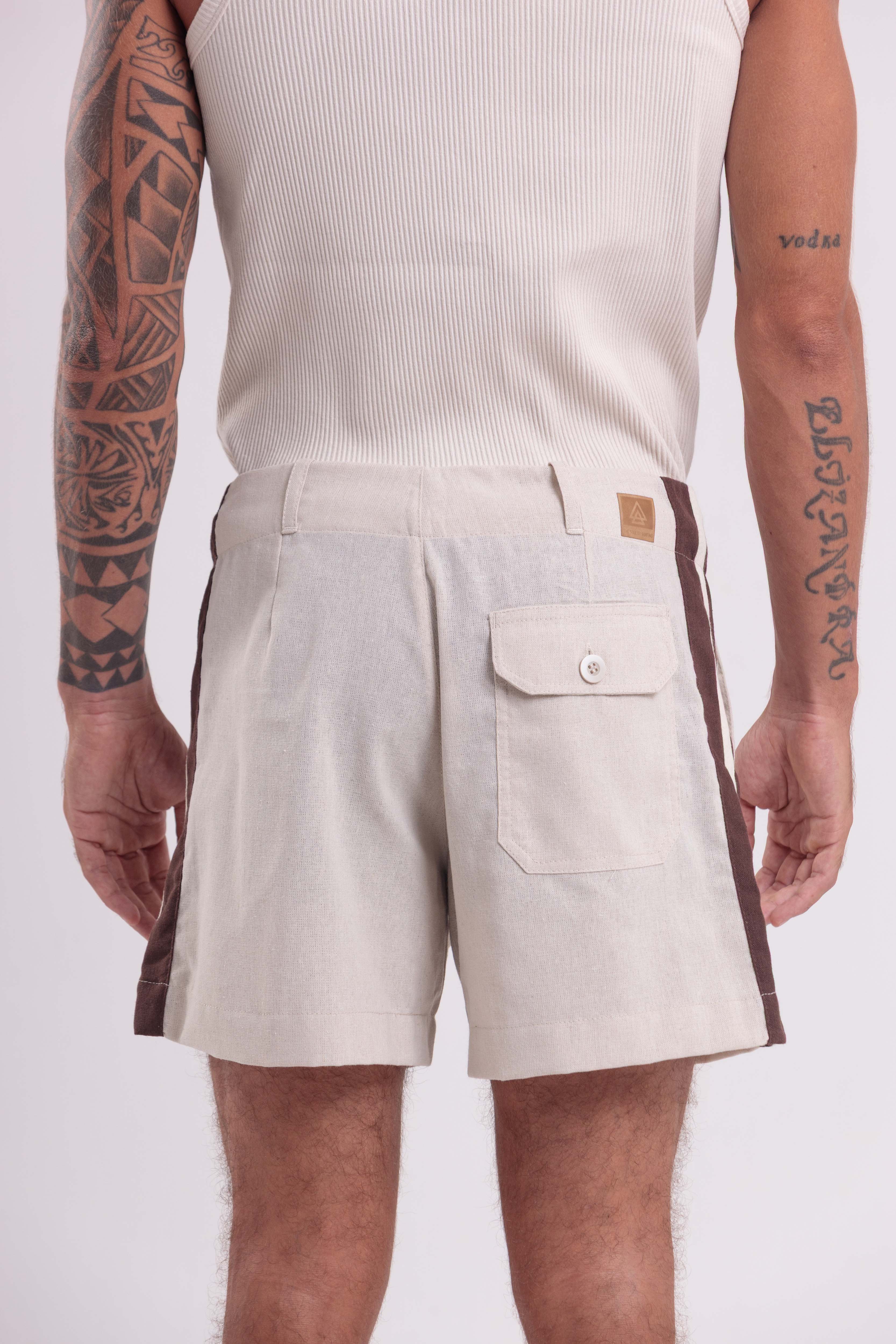 Bermuda De Linho Pipa Tailor Natural