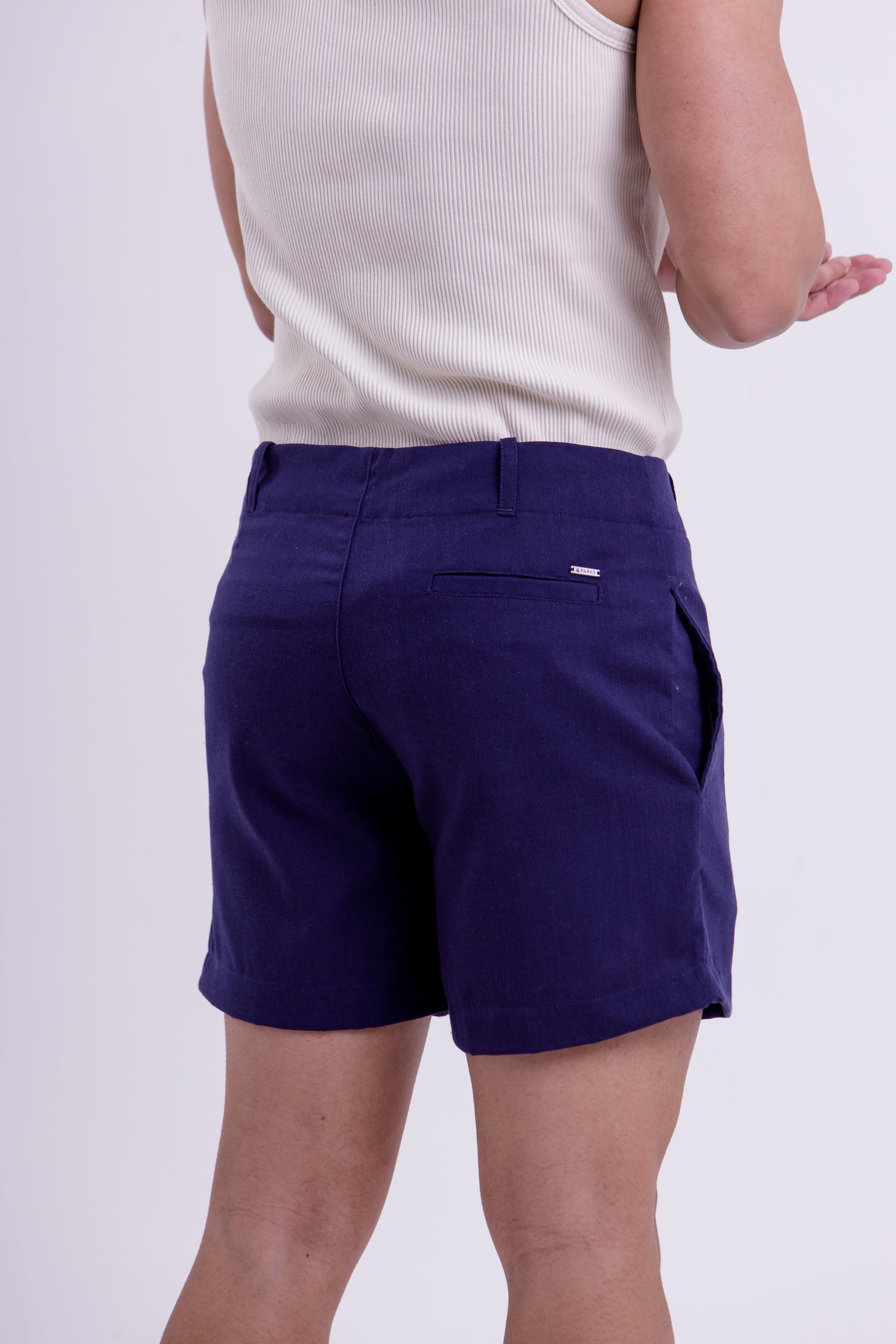 Bermuda Linho Essential Marinho