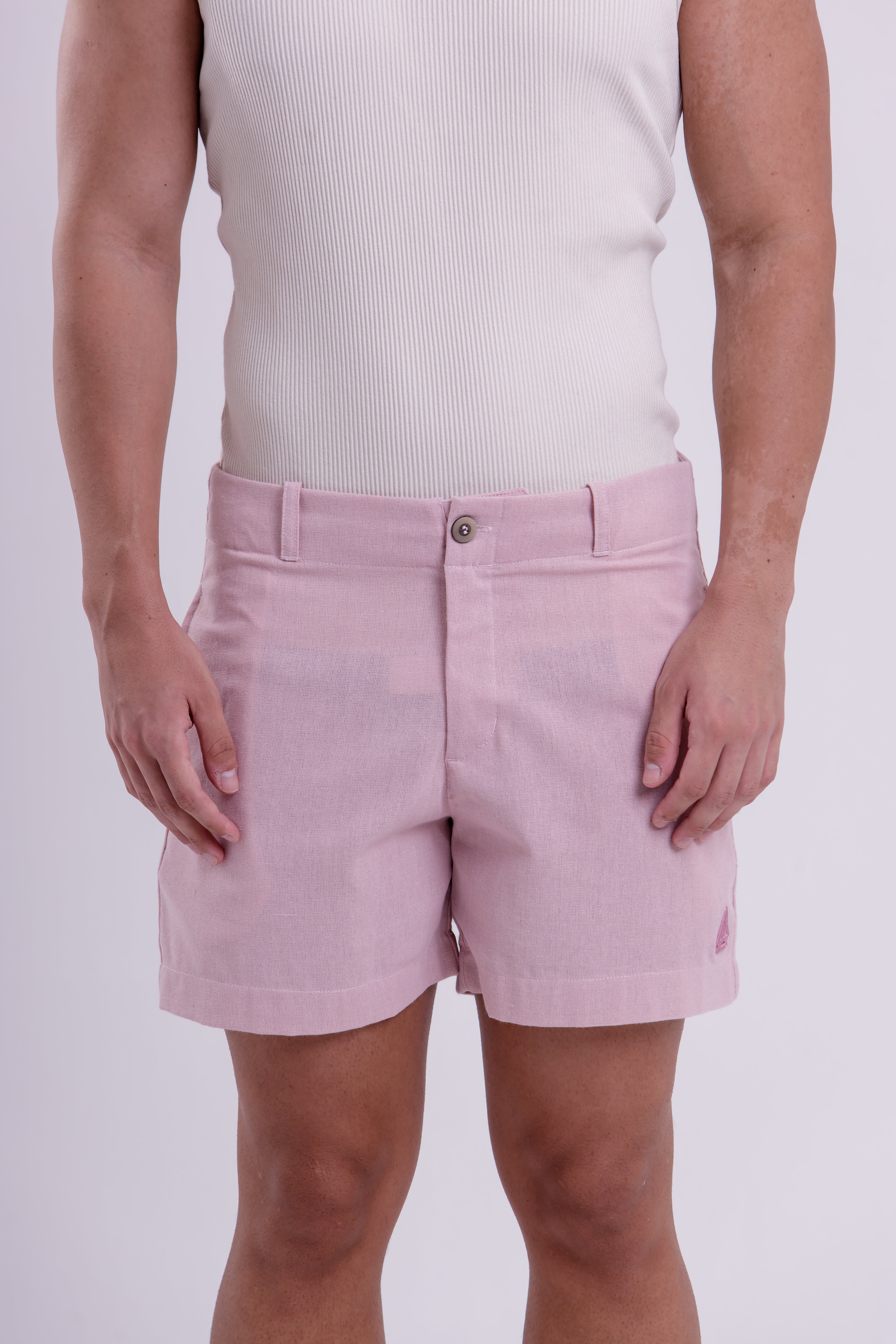 Bermuda Linho Essential Rosa