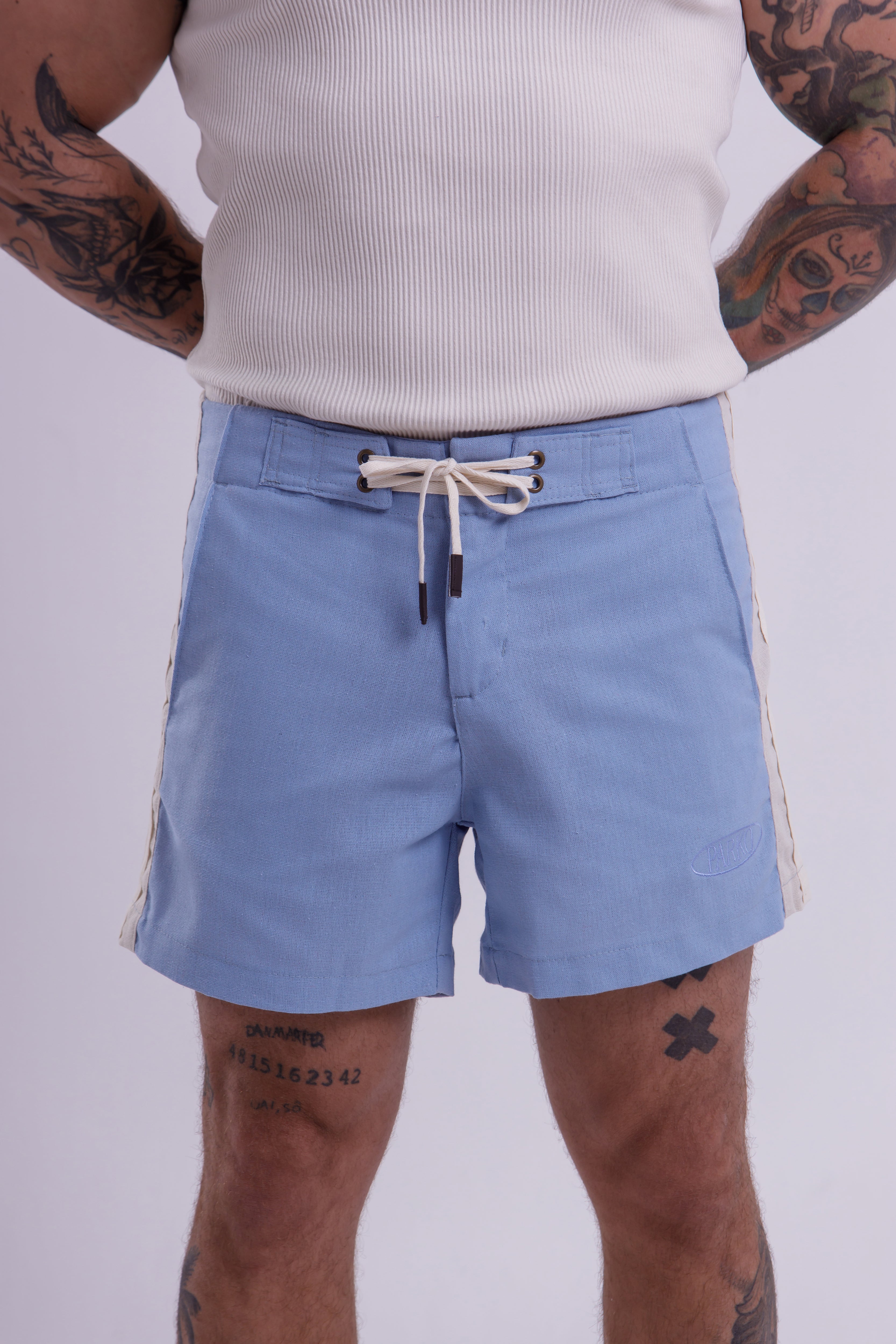 Bermuda Linho Pipa Azul Bebê