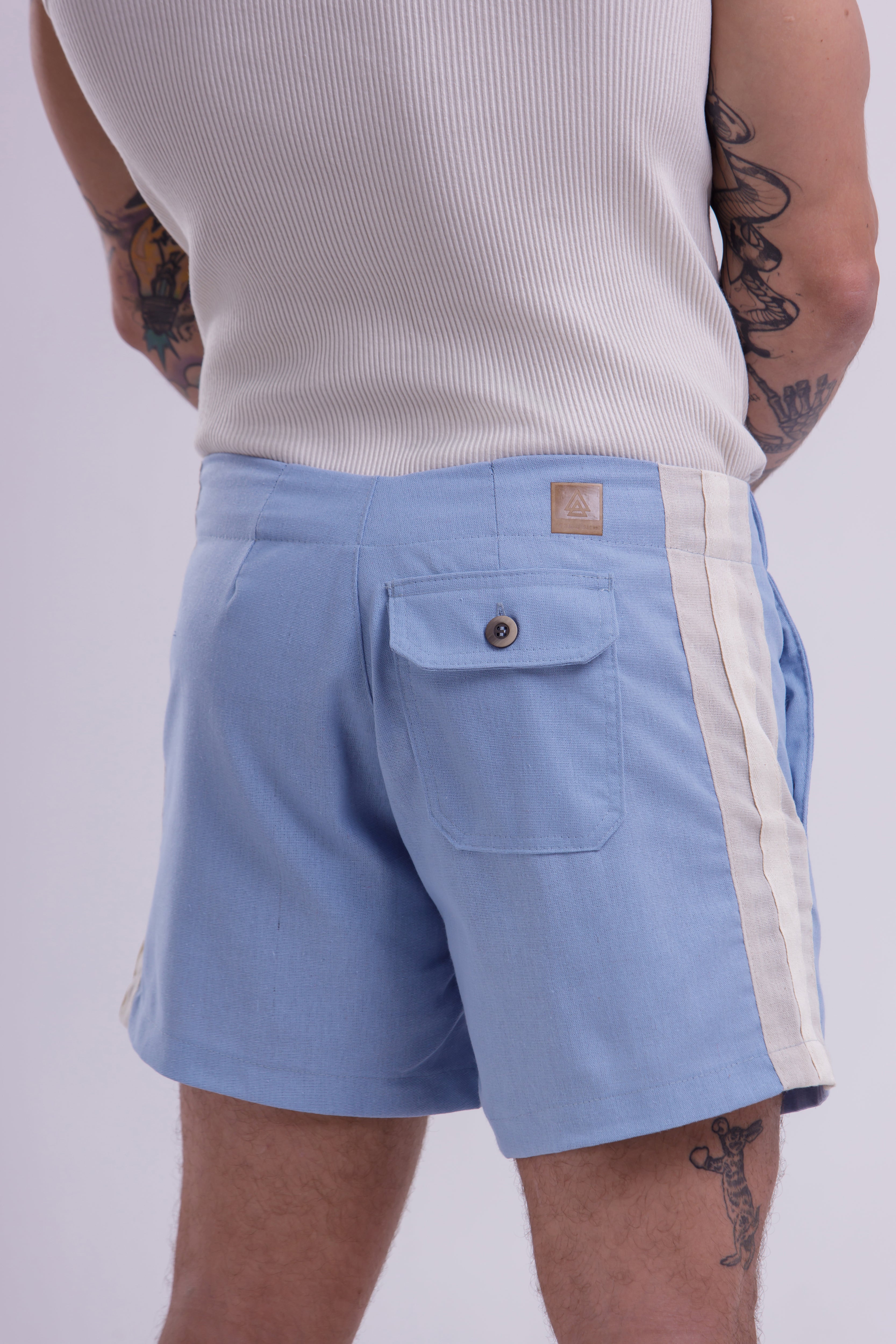 Bermuda Linho Pipa Azul Bebê