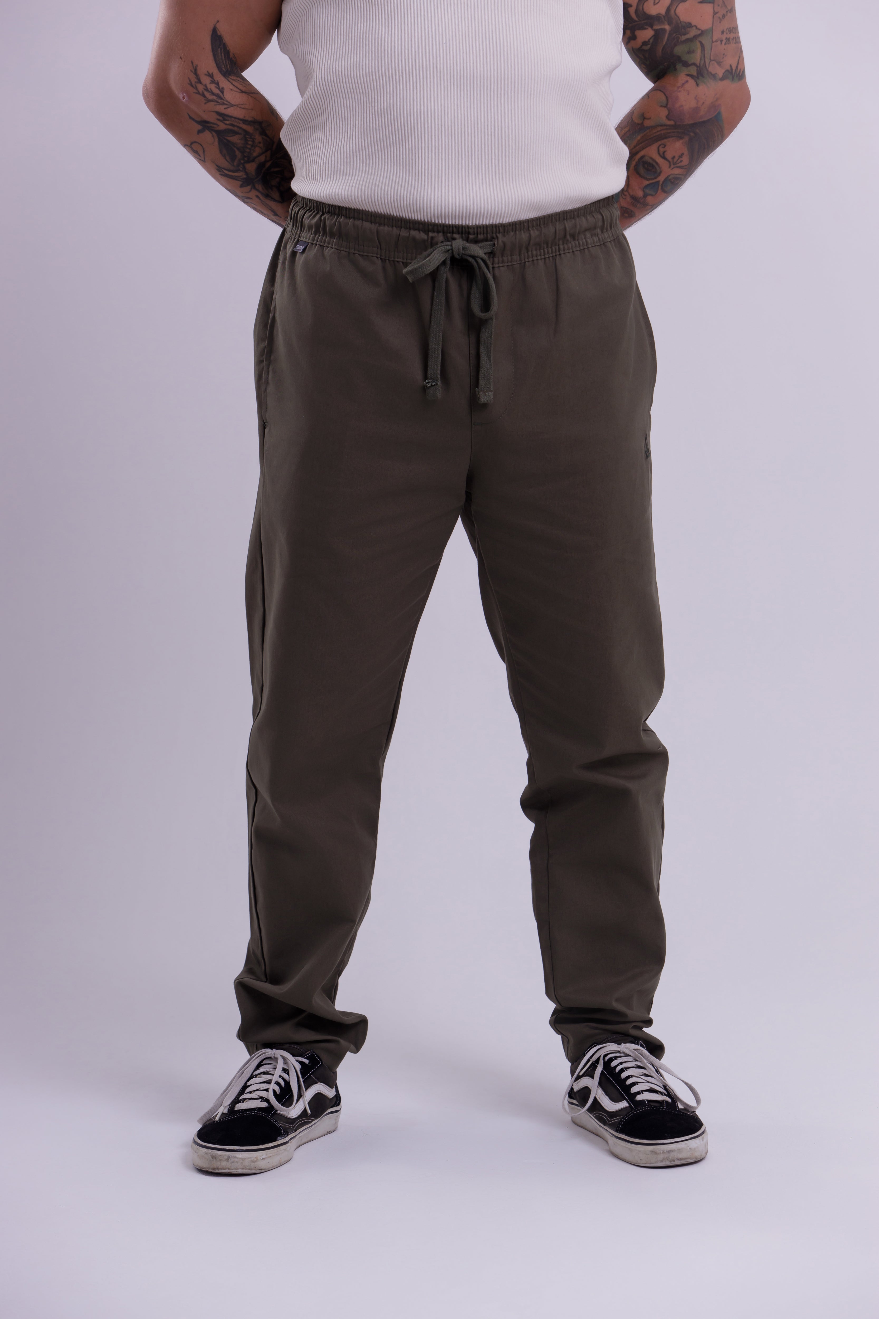 Calça Allday Sarja Verde Militar