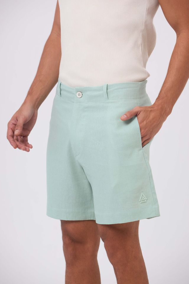 Bermuda De Linho Essential Mint