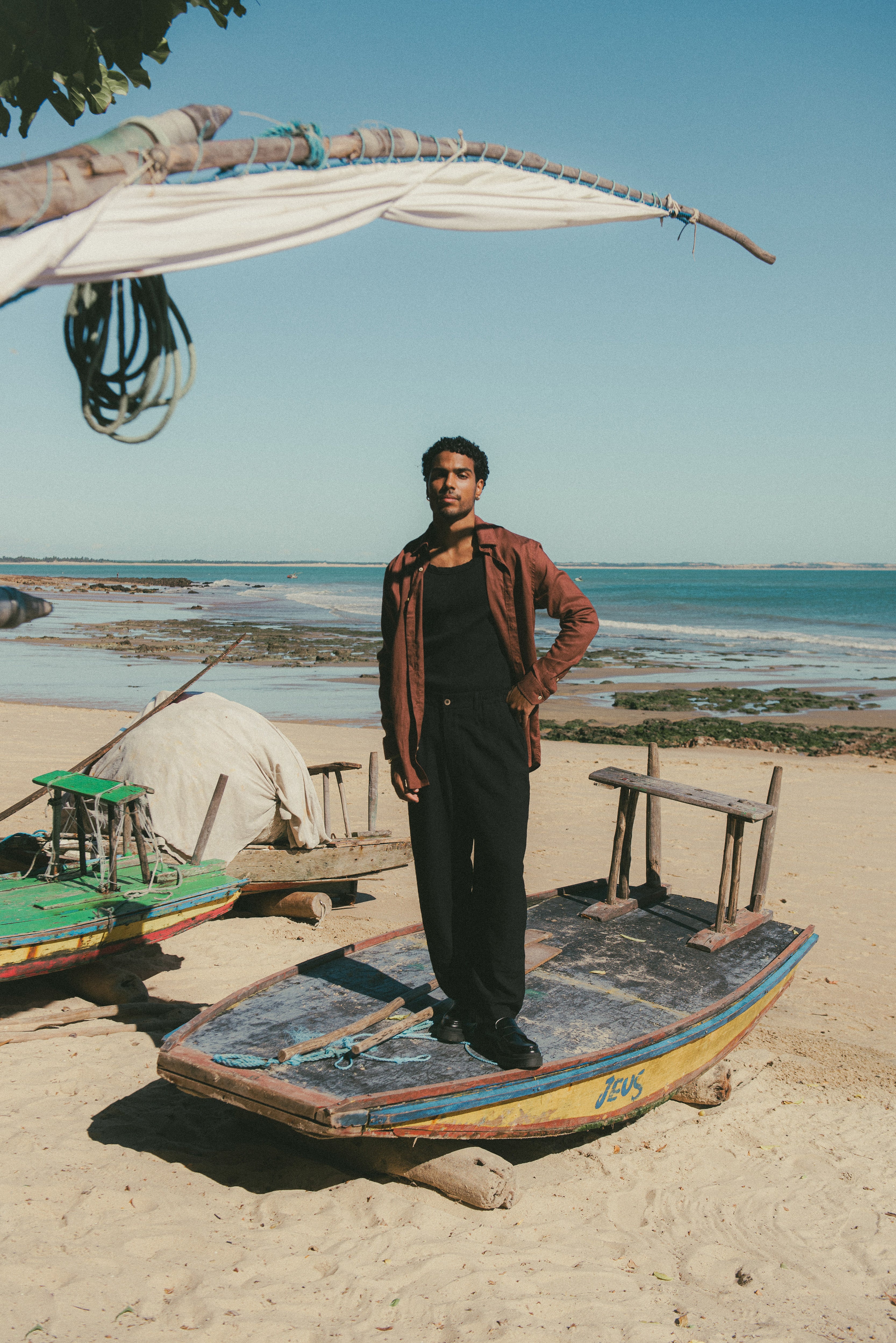 Camisa Dandi Manga Longa Marrom