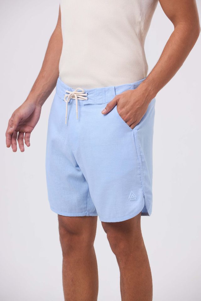 Bermuda de Linho Cali Blue