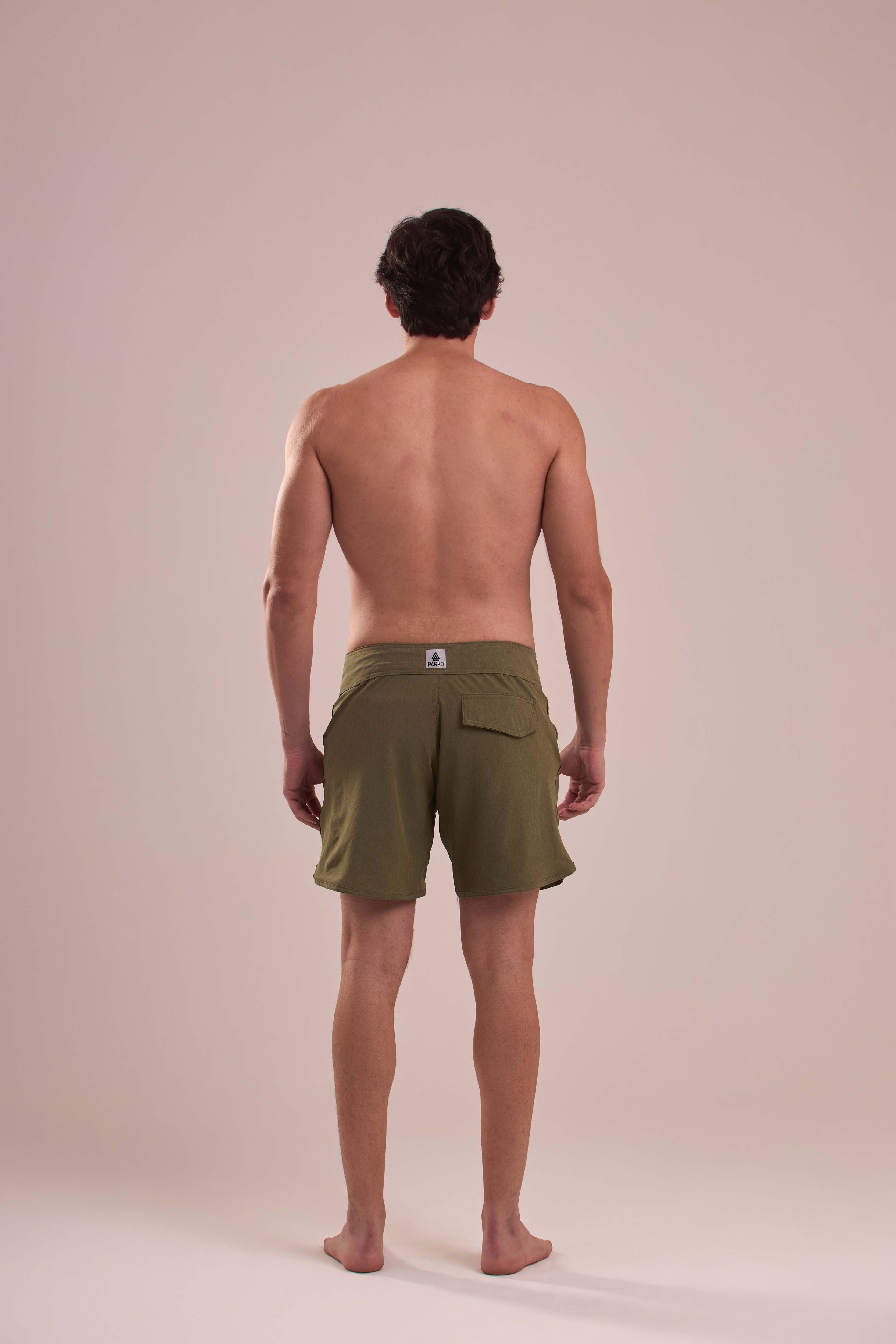 Boardshort Surf Retrô Verde Militar