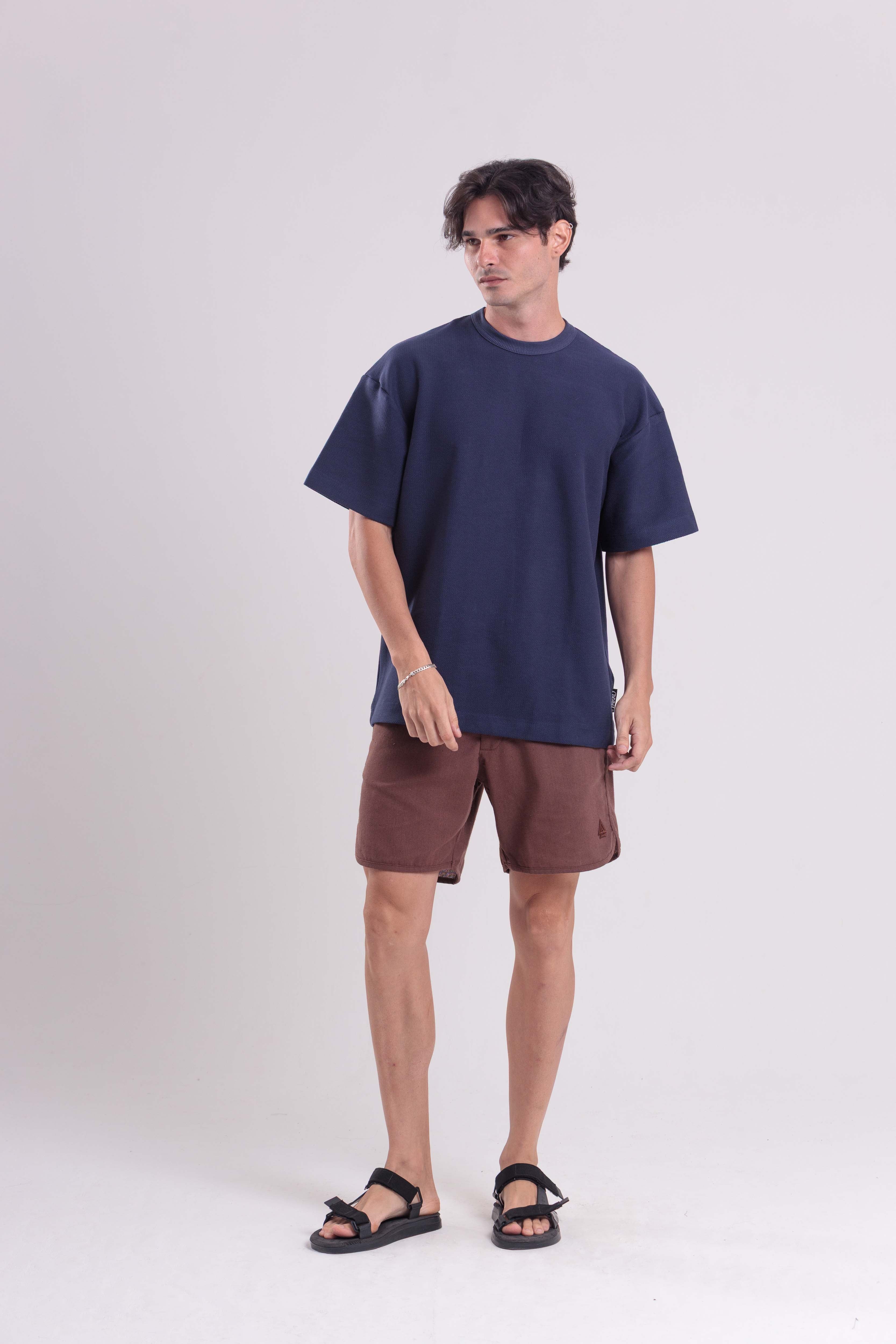 T-Shirt Over Boxy Artisan Azul