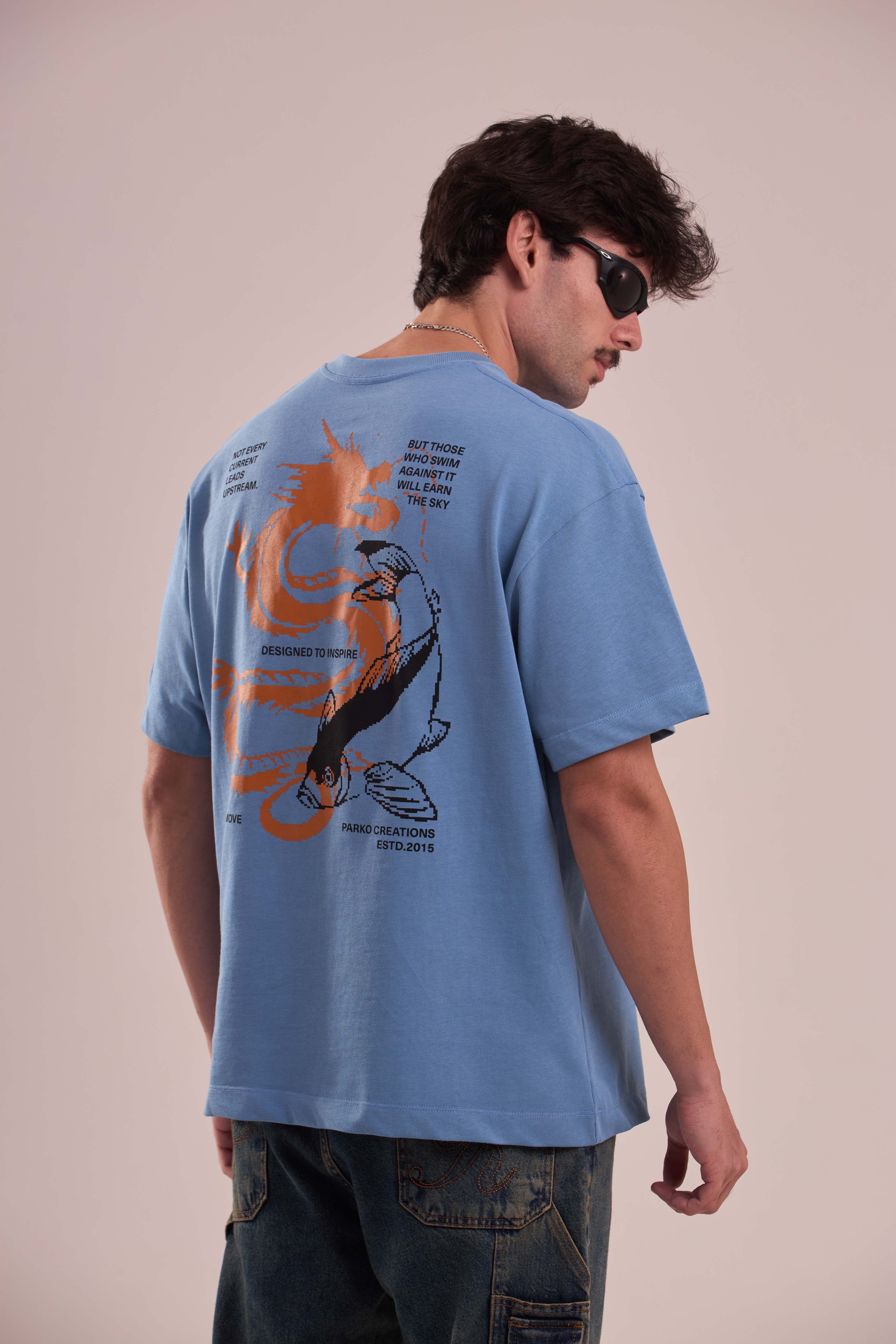Camiseta Over Boxy Carpa Dragão