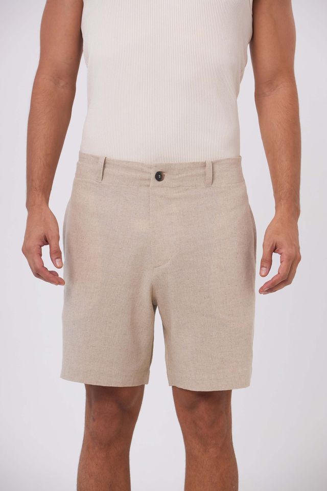 Bermuda de Linho Essential Natural