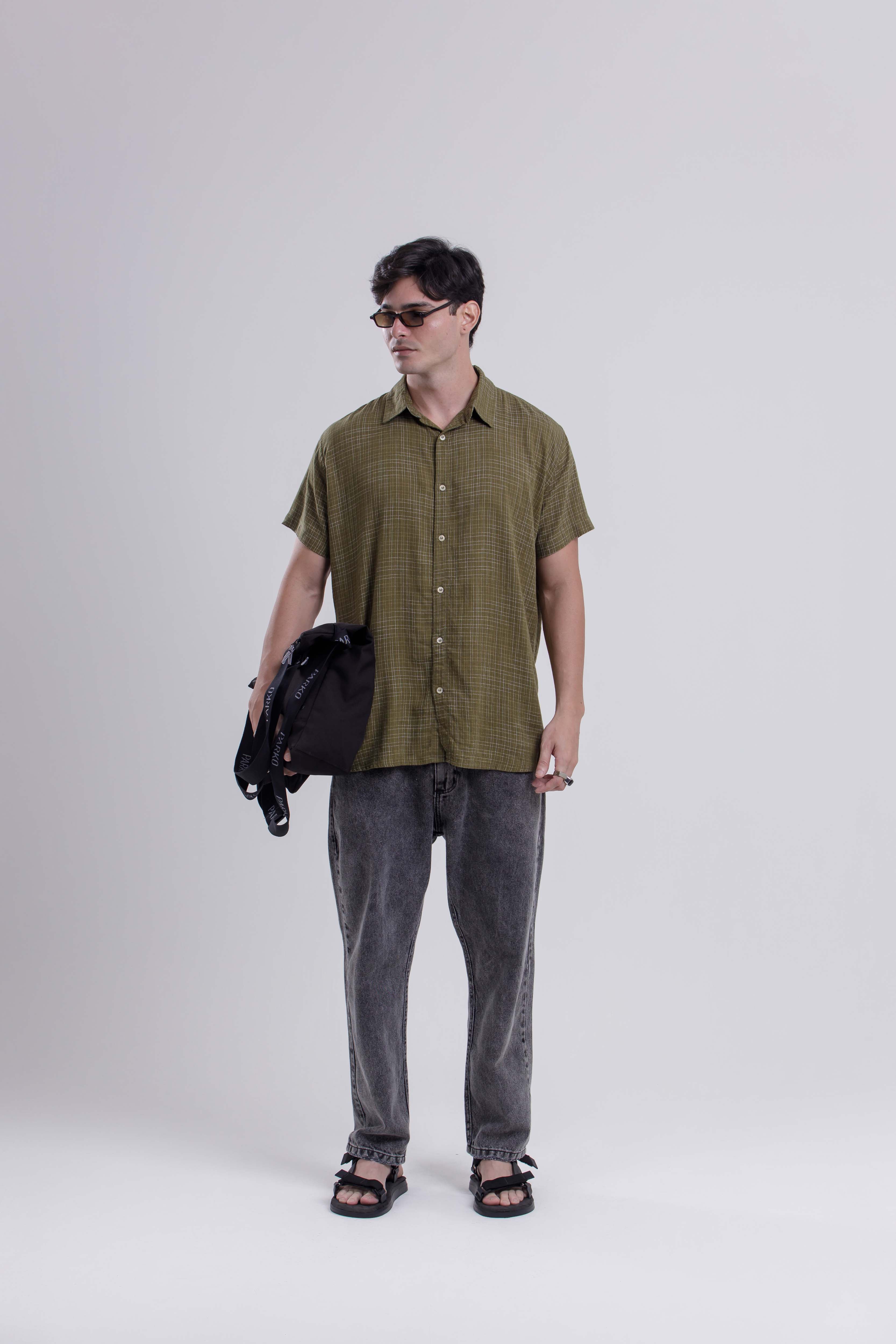 CAMISA DANDI GRID VERDE