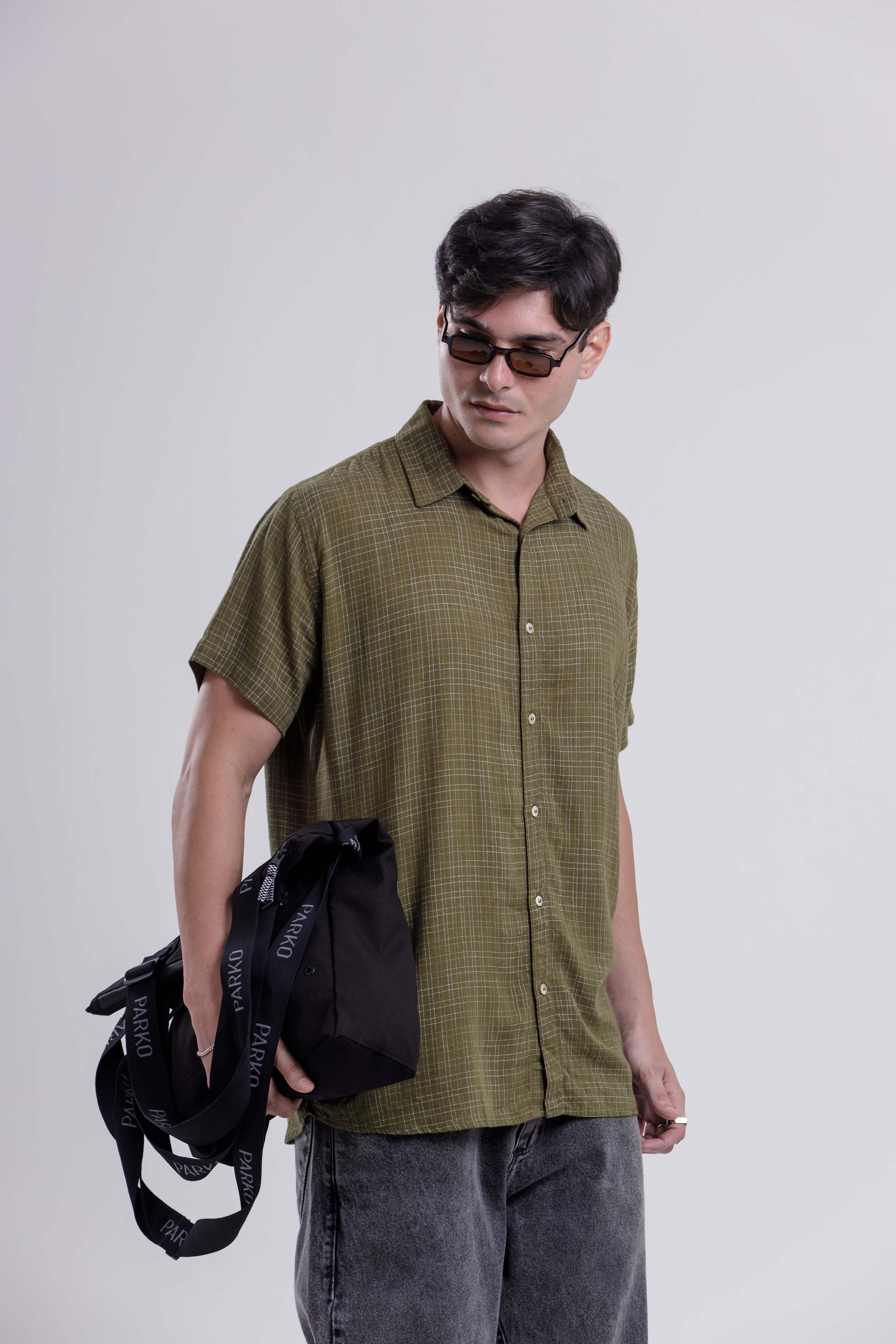 CAMISA DANDI GRID VERDE