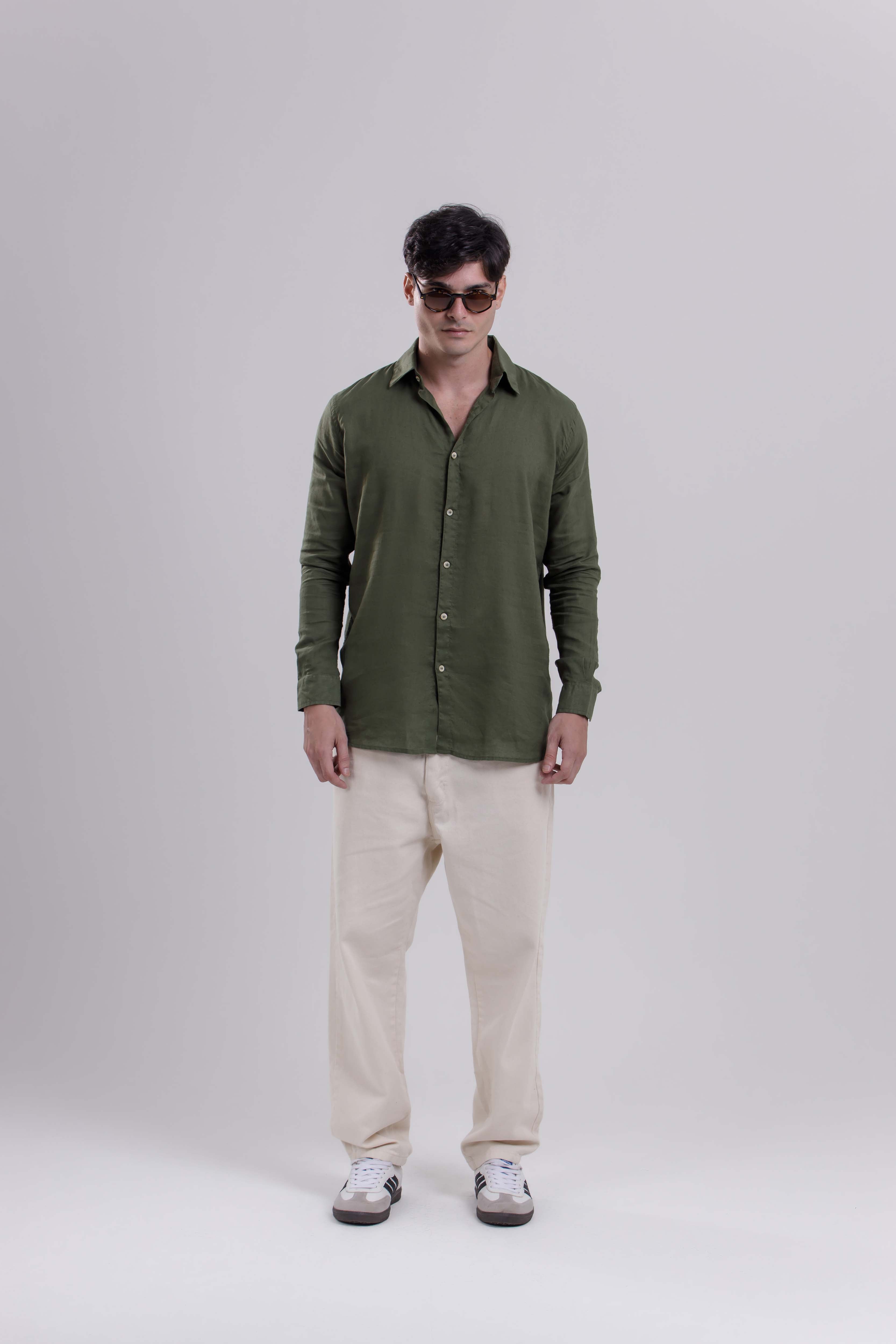 Camisa Dandi Manga Longa Verde