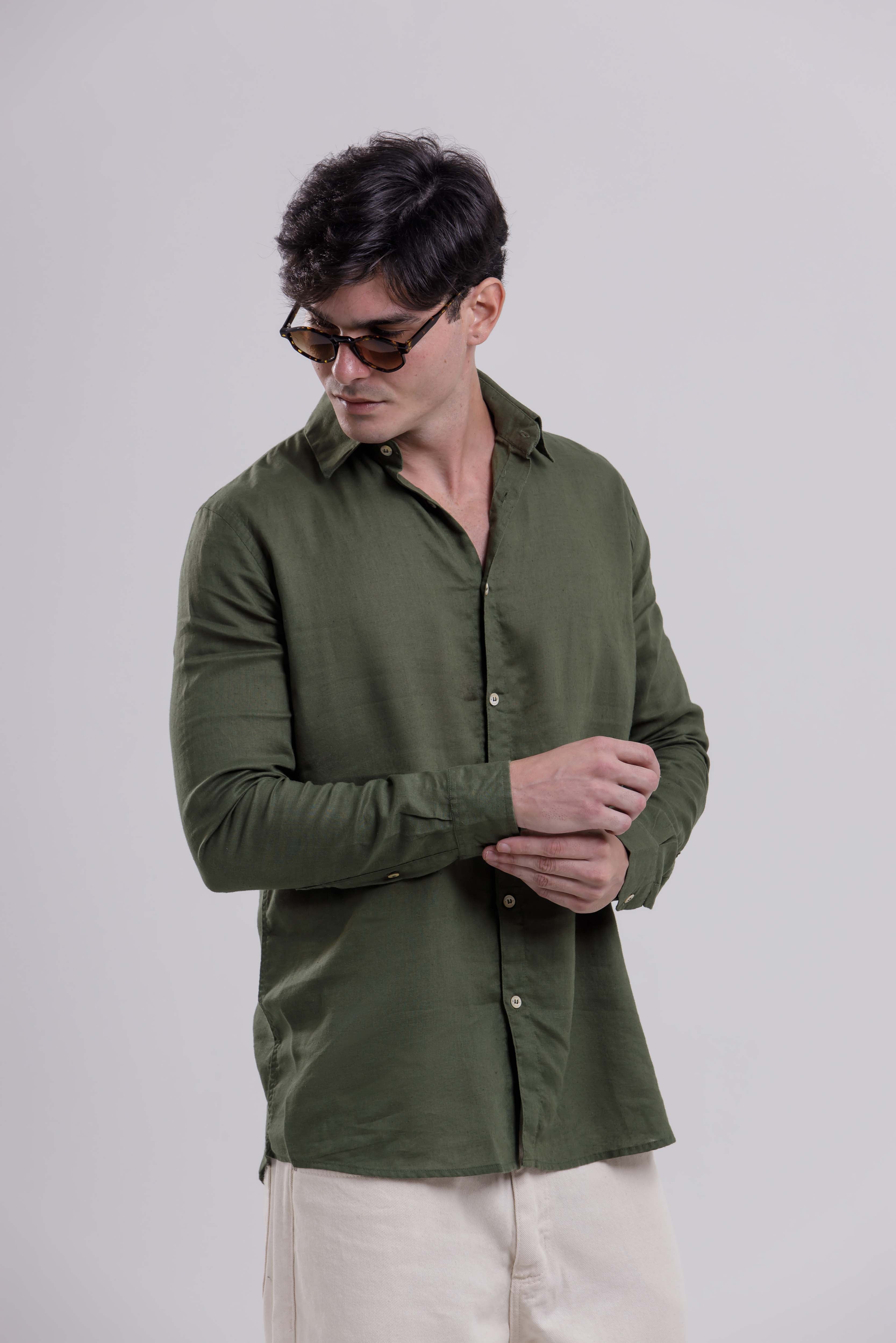 Camisa Dandi Manga Longa Verde
