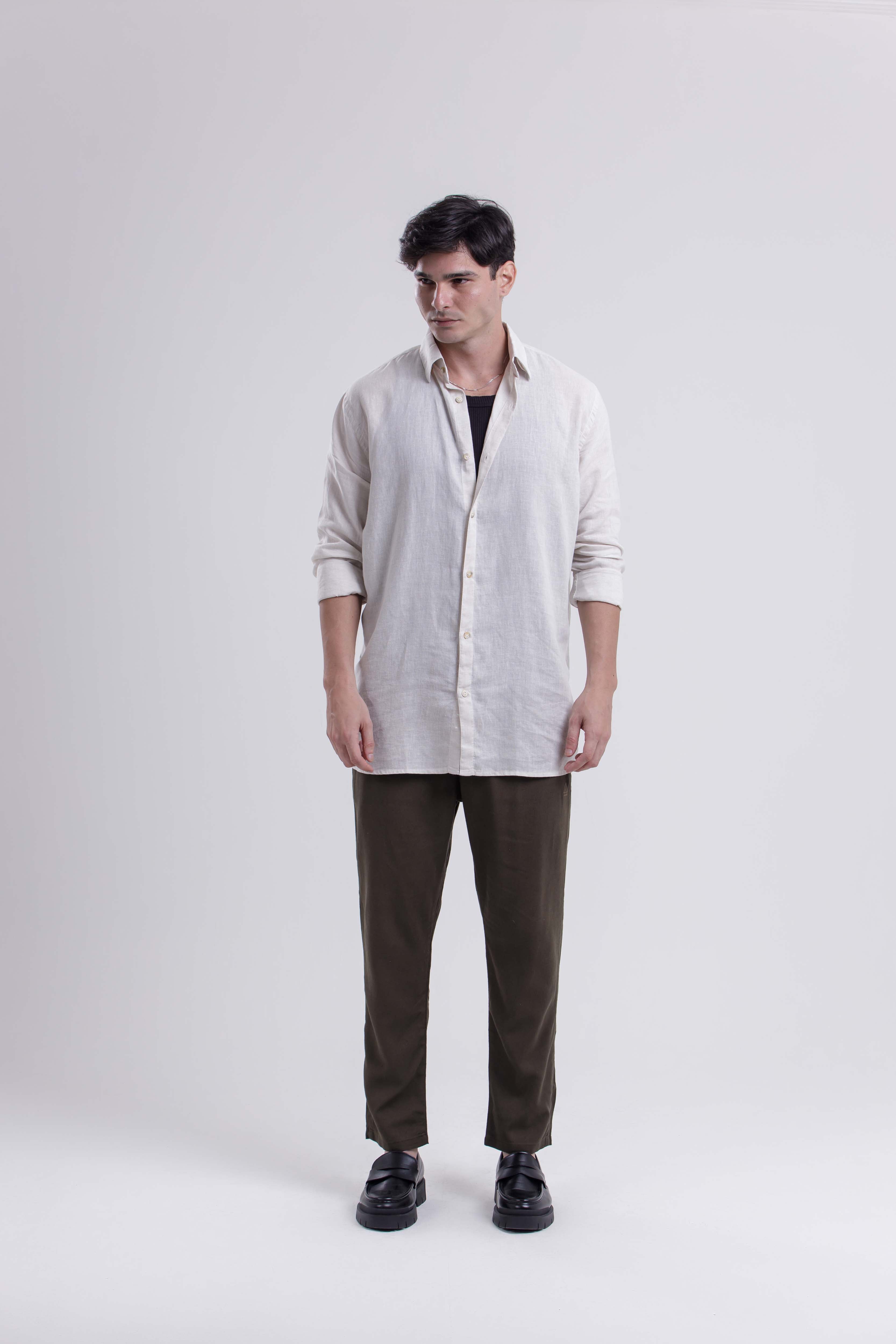 Camisa Dandi Manga Longa Natural