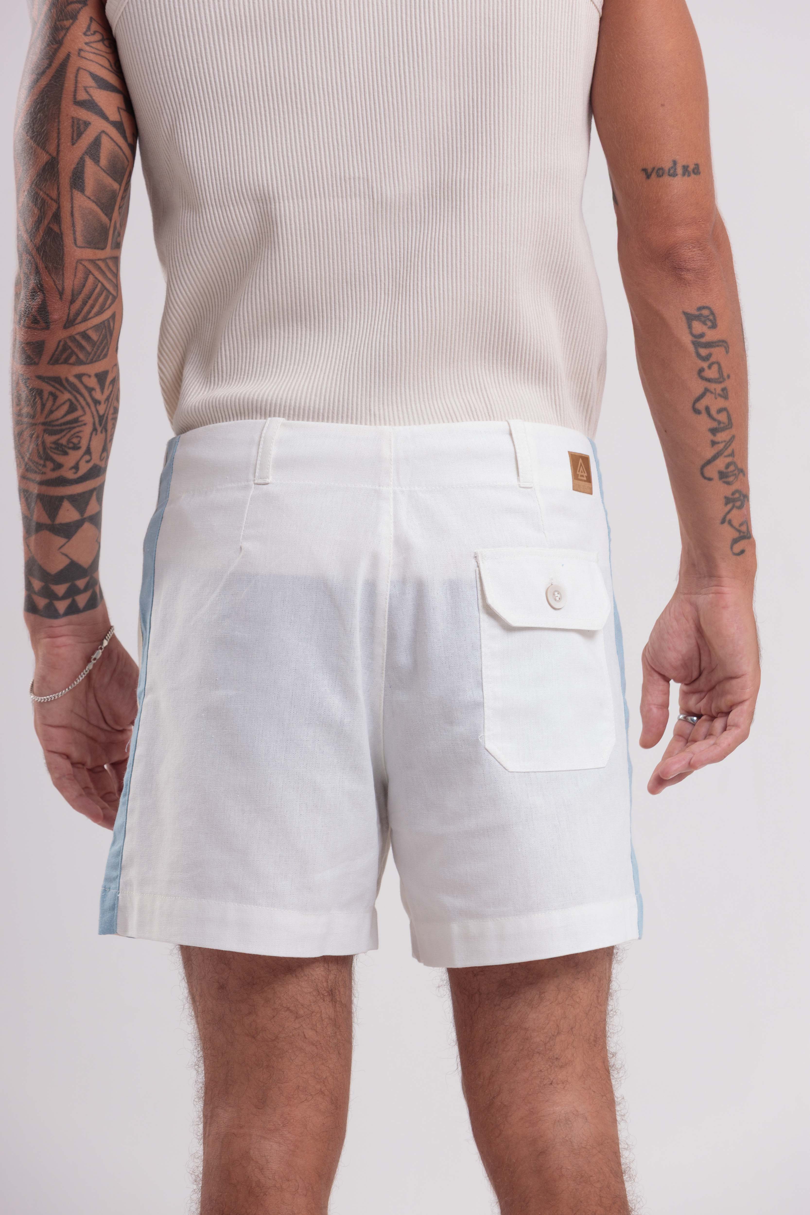 Bermuda De Linho Pipa Tailor Off White