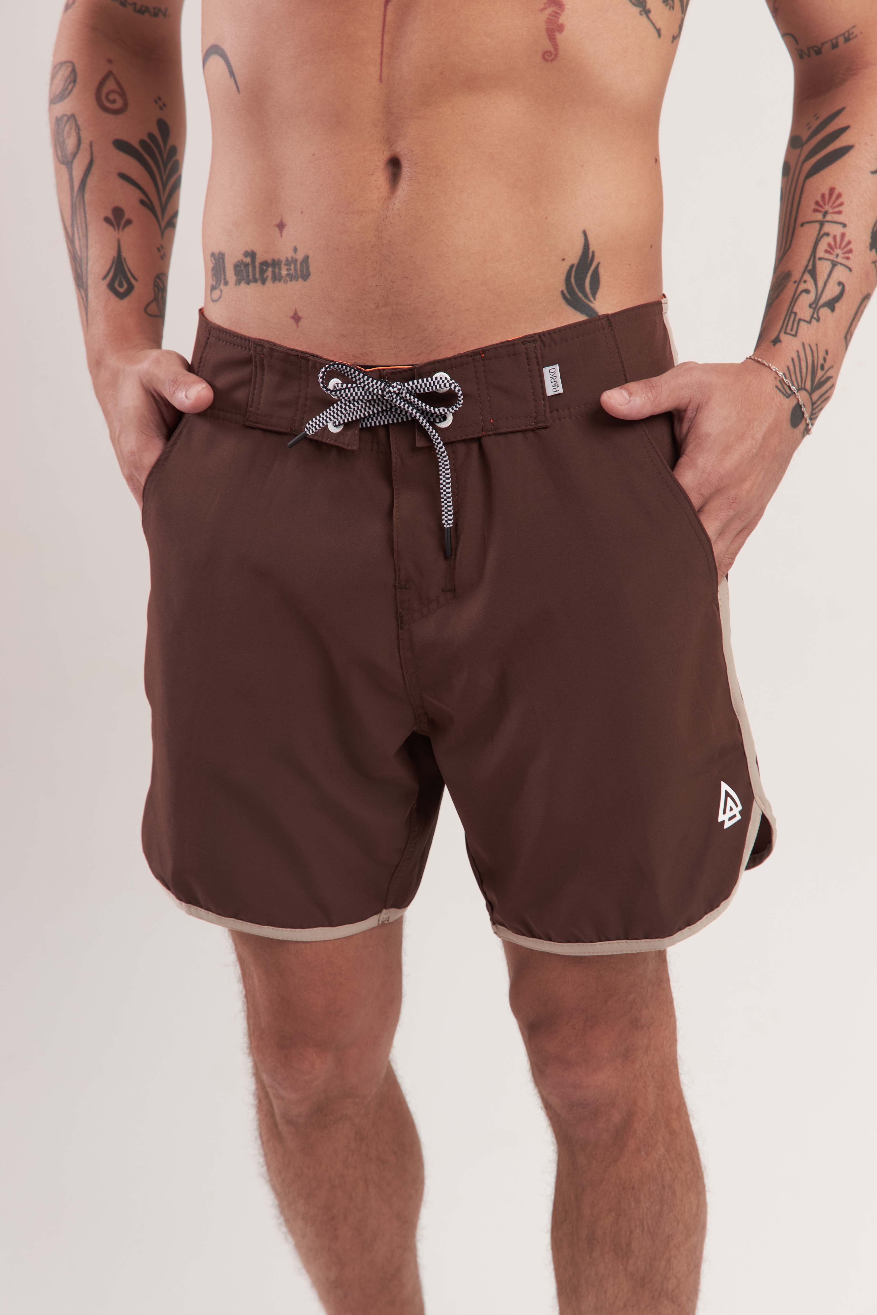 Boardshort Surf Retrô Choco