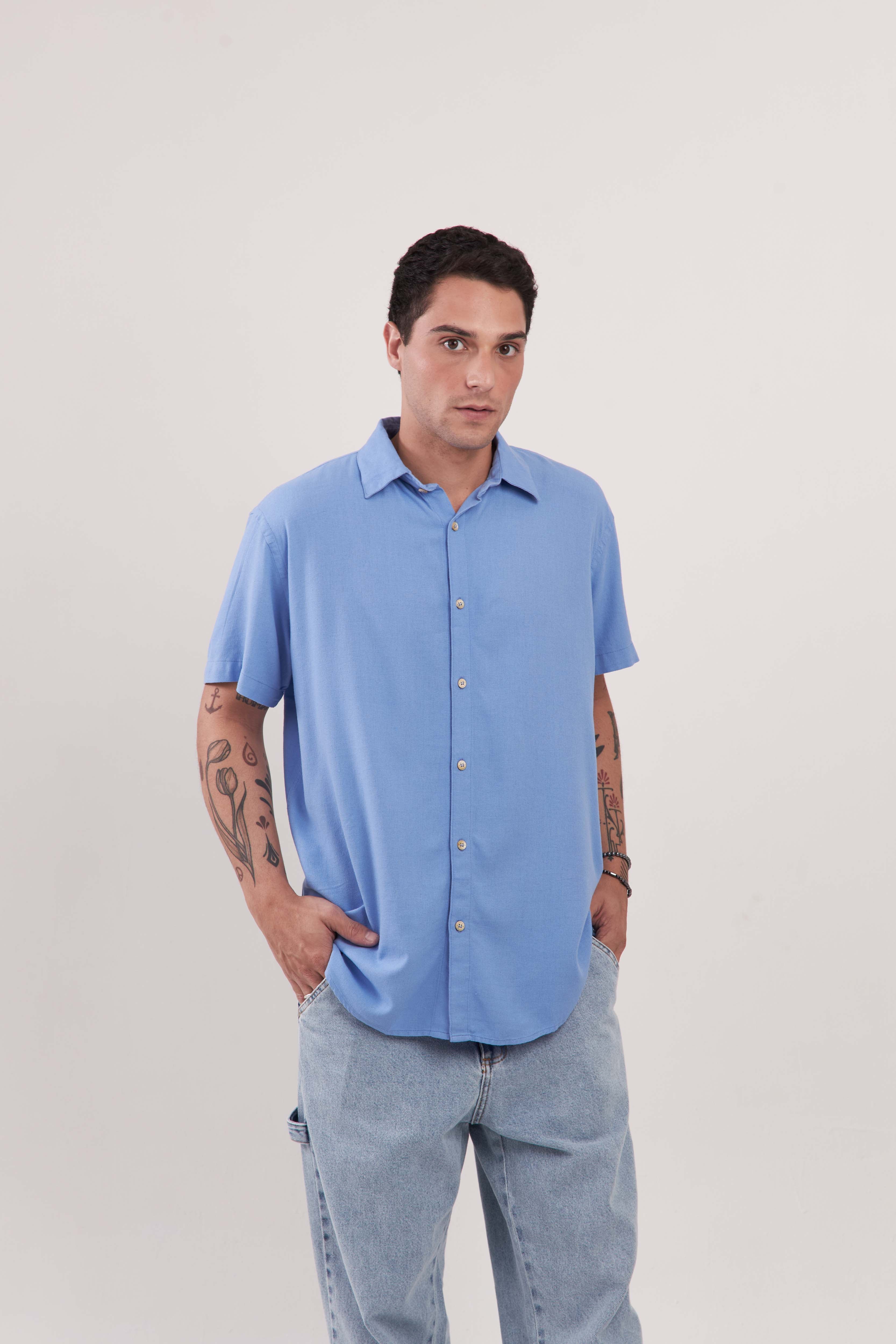 Camisa Essential Wash Blue