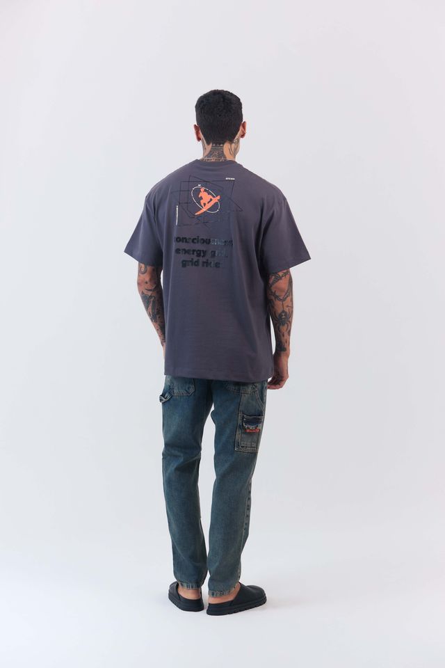 Camiseta Over Boxy Grid