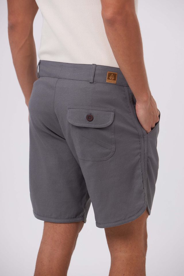 Bermuda de Linho Daily Cinza