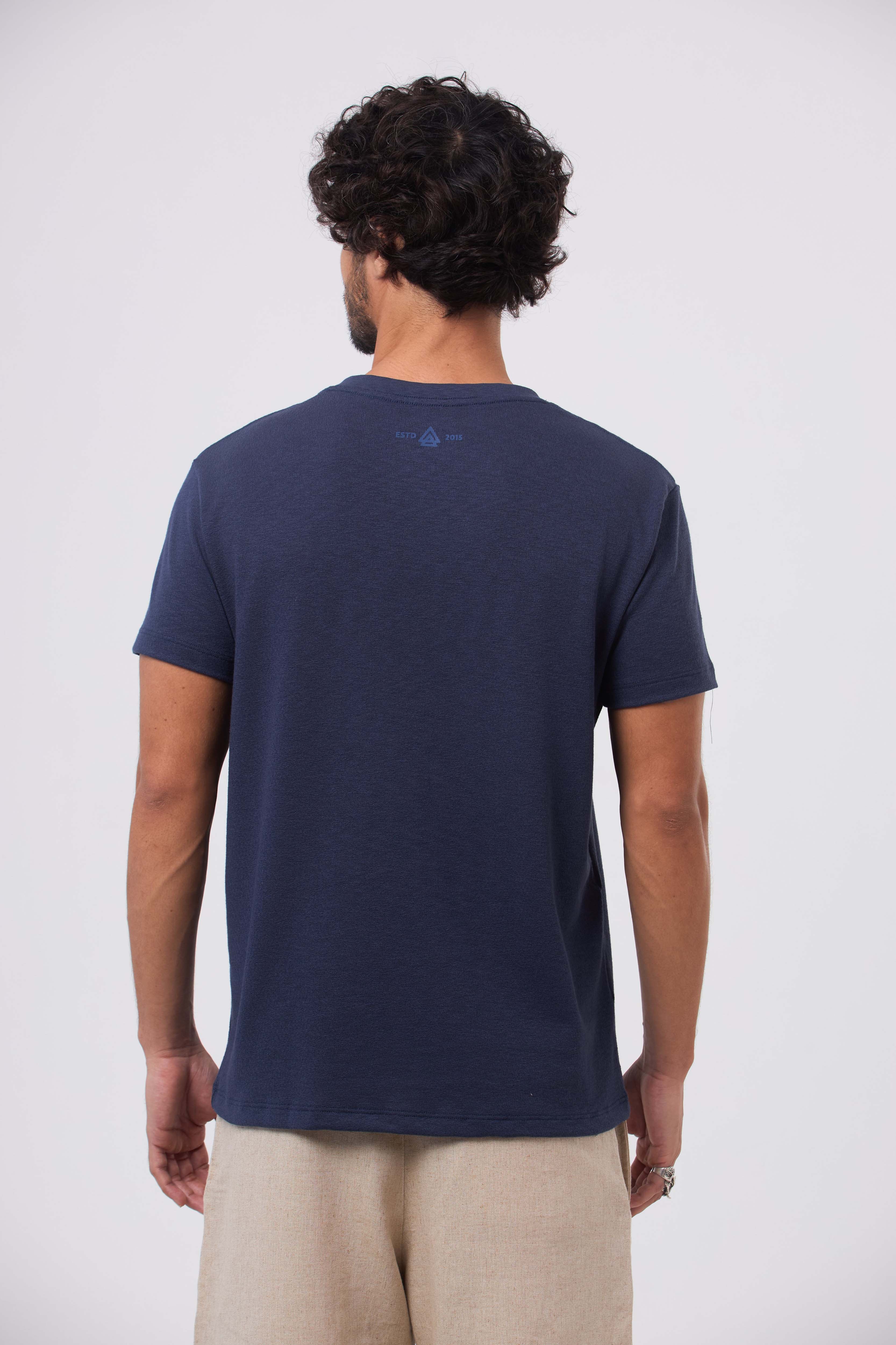 Camiseta Classic Tricô Azul