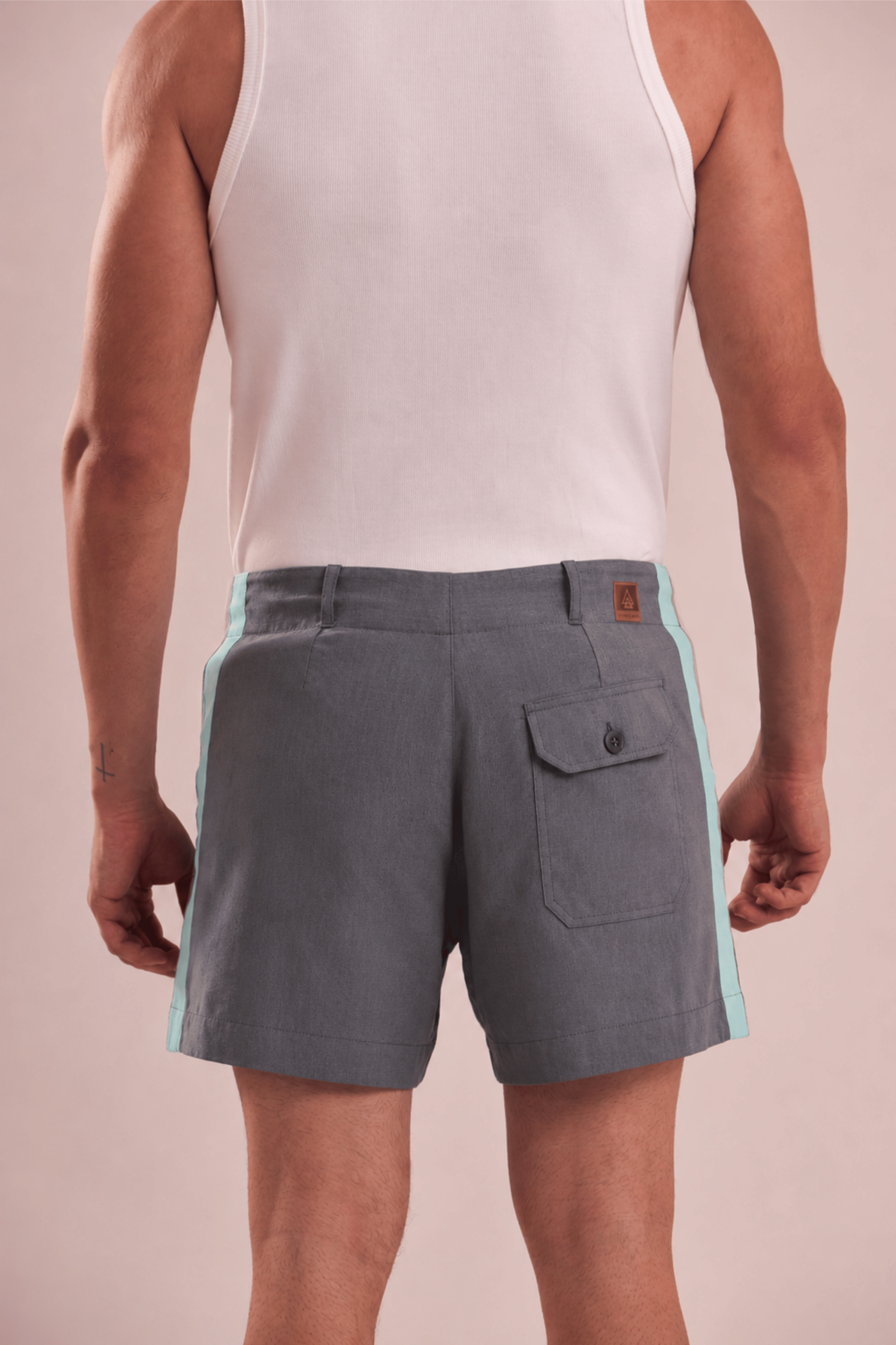 Bermuda De Linho Pipa Tailor Cinza
