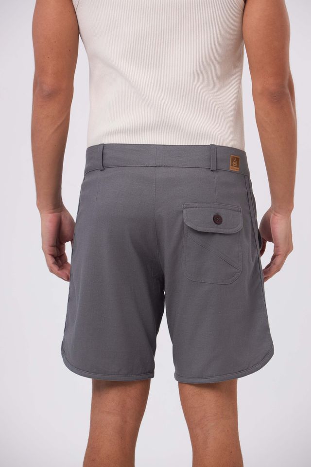 Bermuda de Linho Daily Cinza