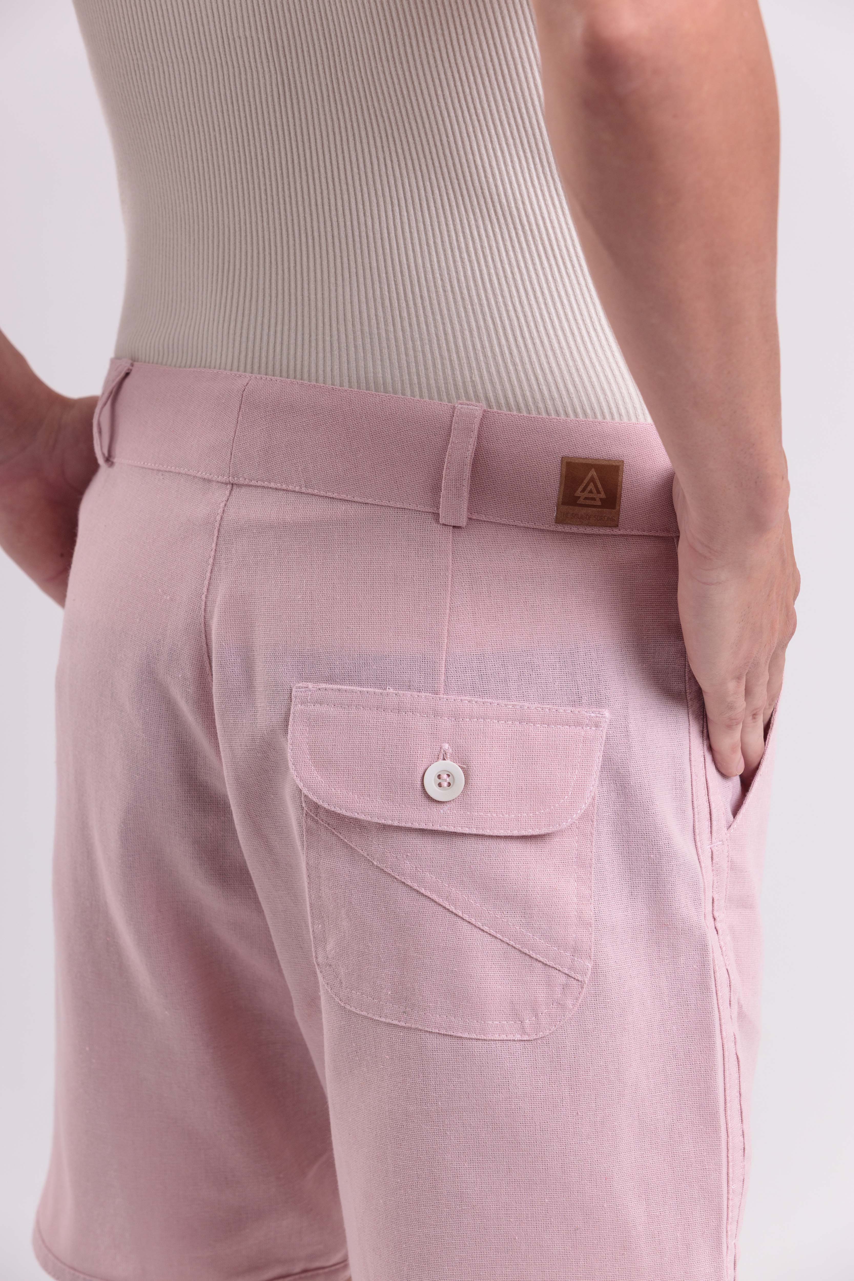 Bermuda Linho Daily Rosa