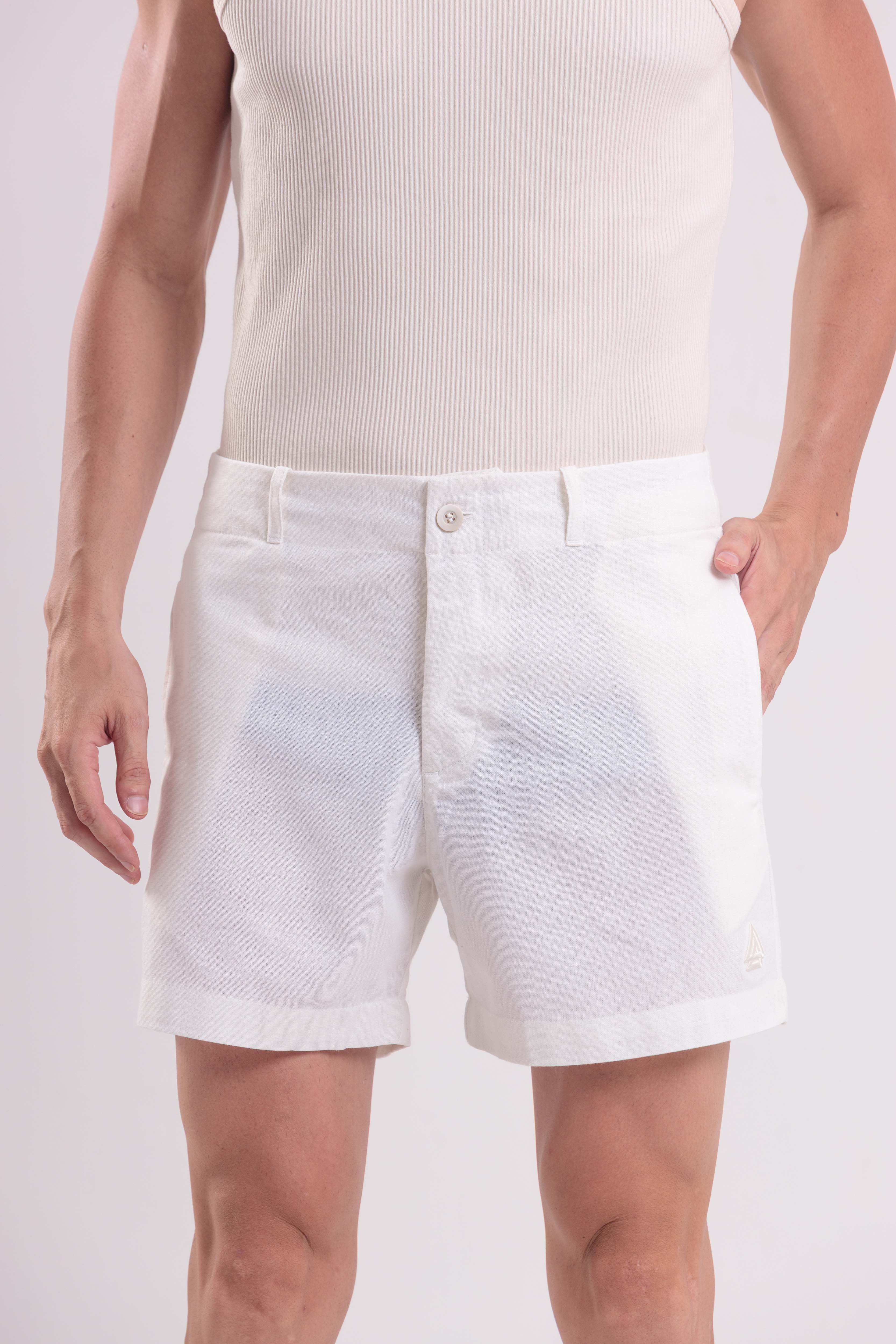 Bermuda de Linho Essential Off White