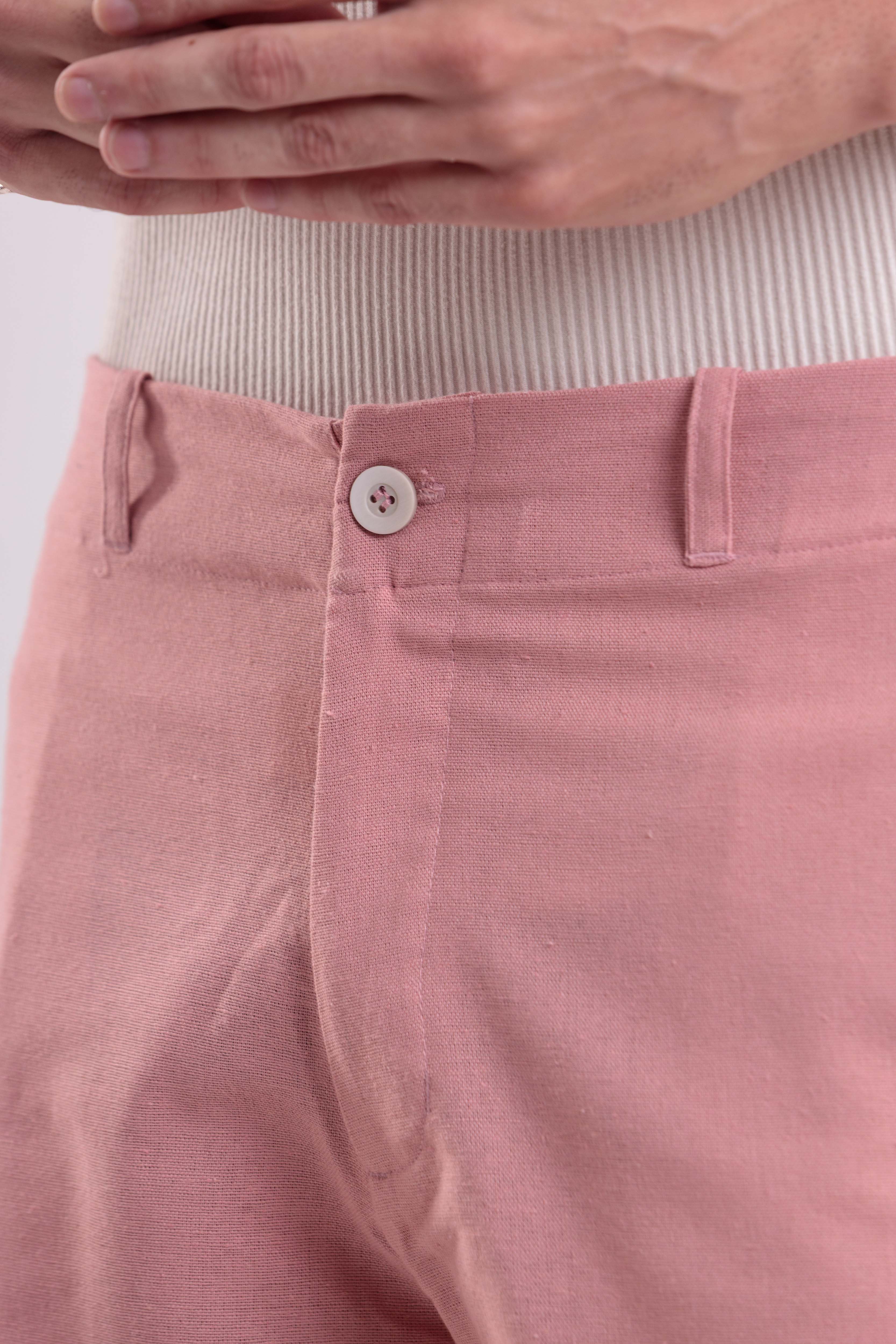 Bermuda de Linho Essential Rose