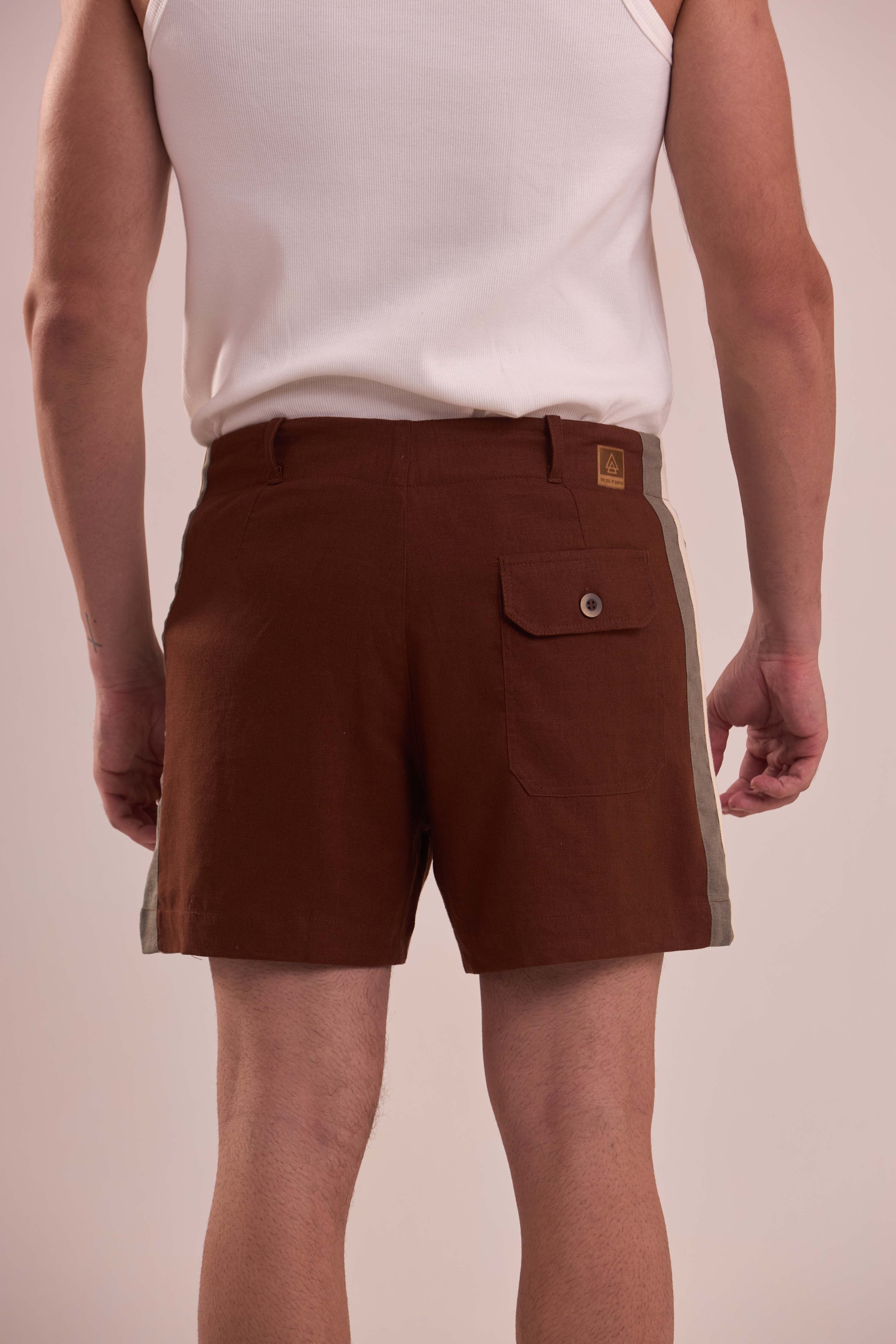 Bermuda de Linho Pipa Tailor Choco