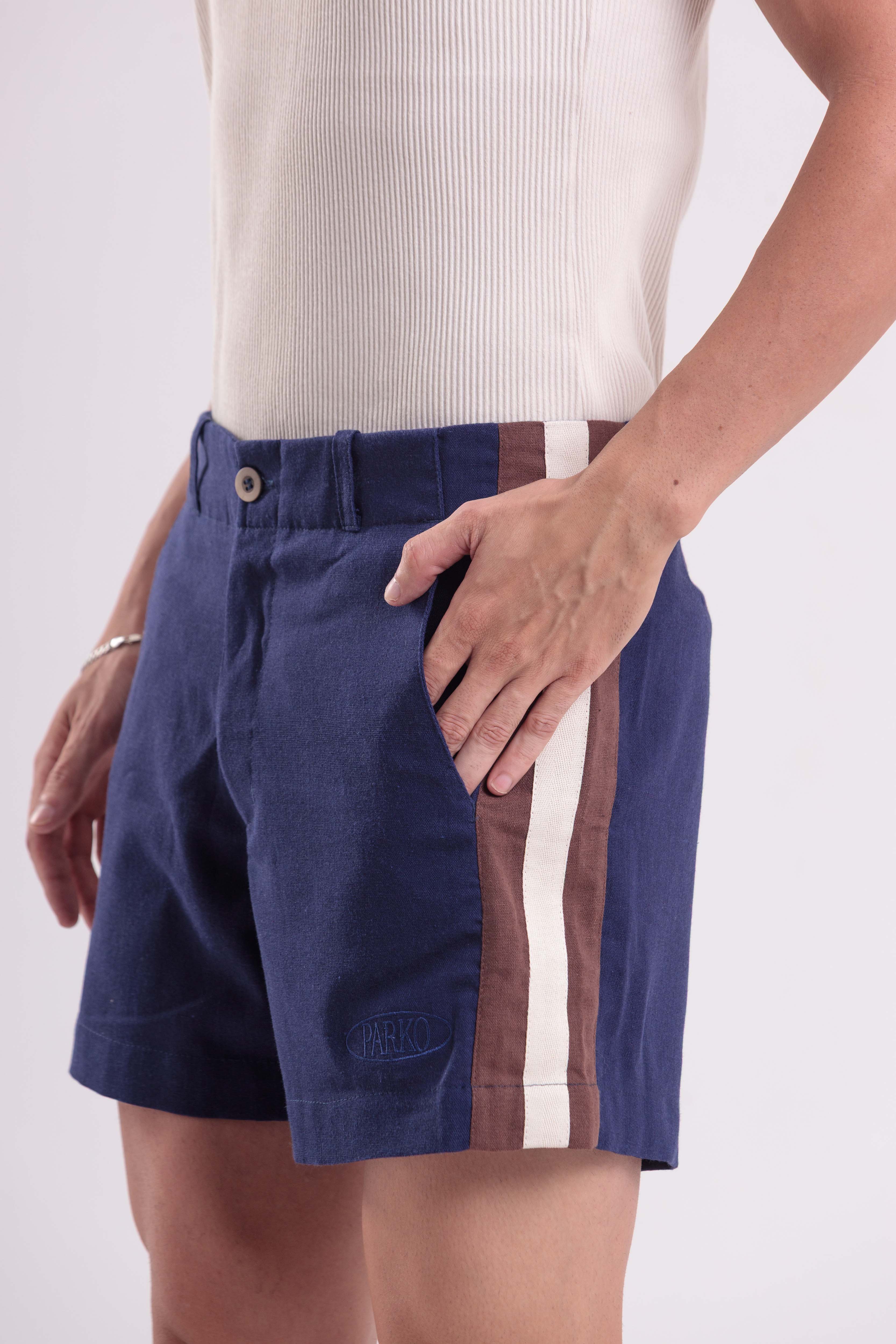 Bermuda De Linho Pipa Tailor Marinho