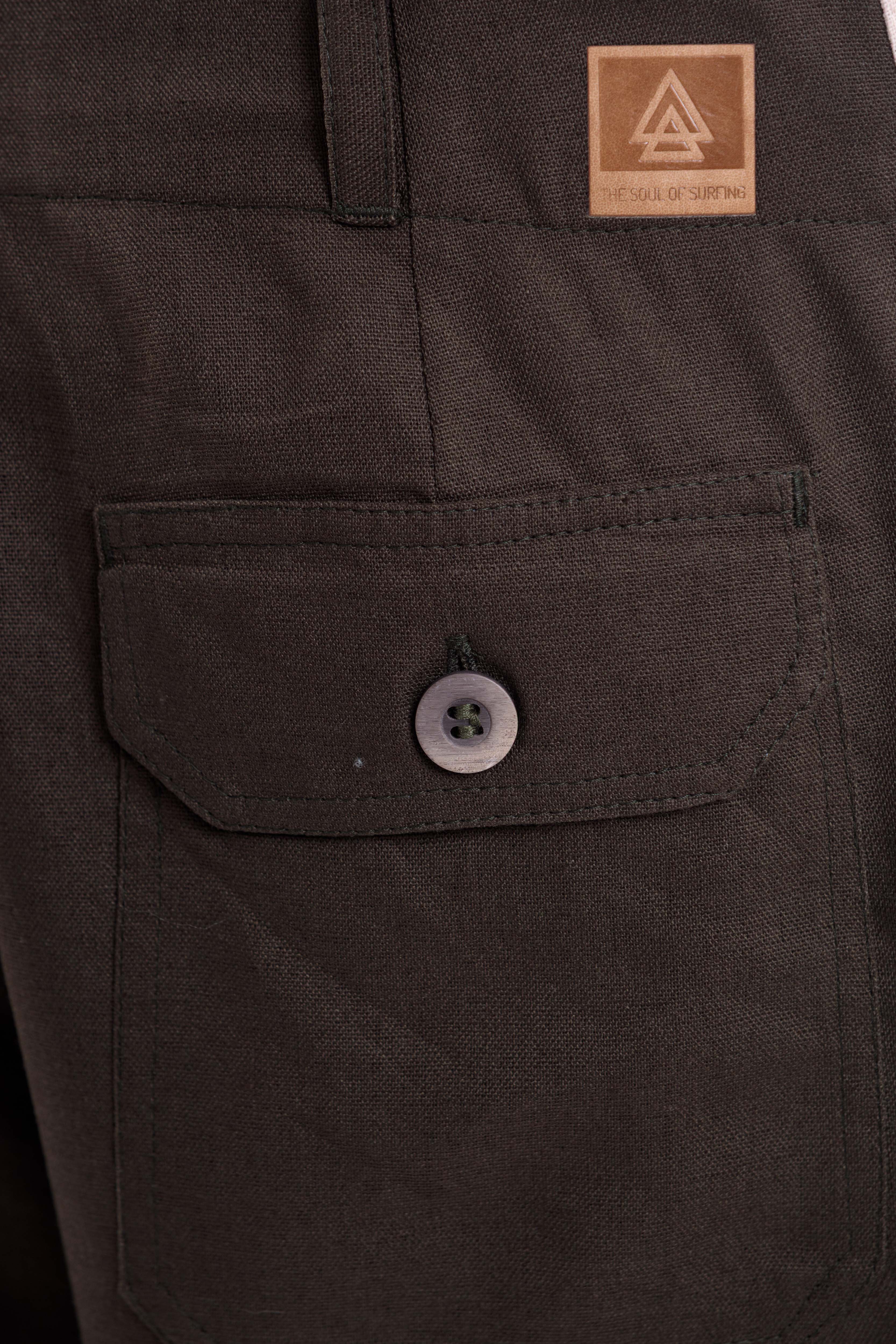 Bermuda De Linho Pipa Tailor Verde Militar