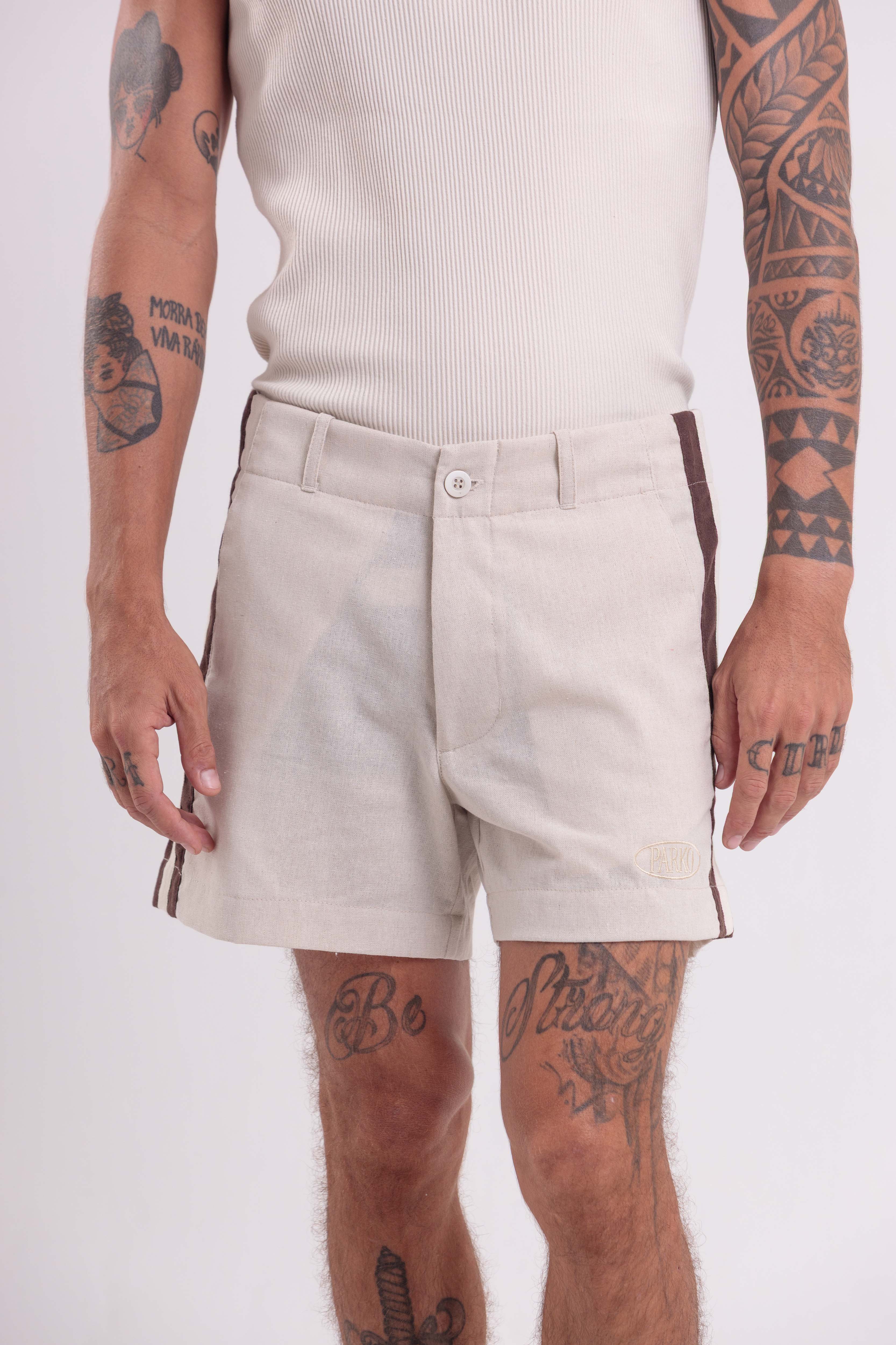 Bermuda De Linho Pipa Tailor Natural