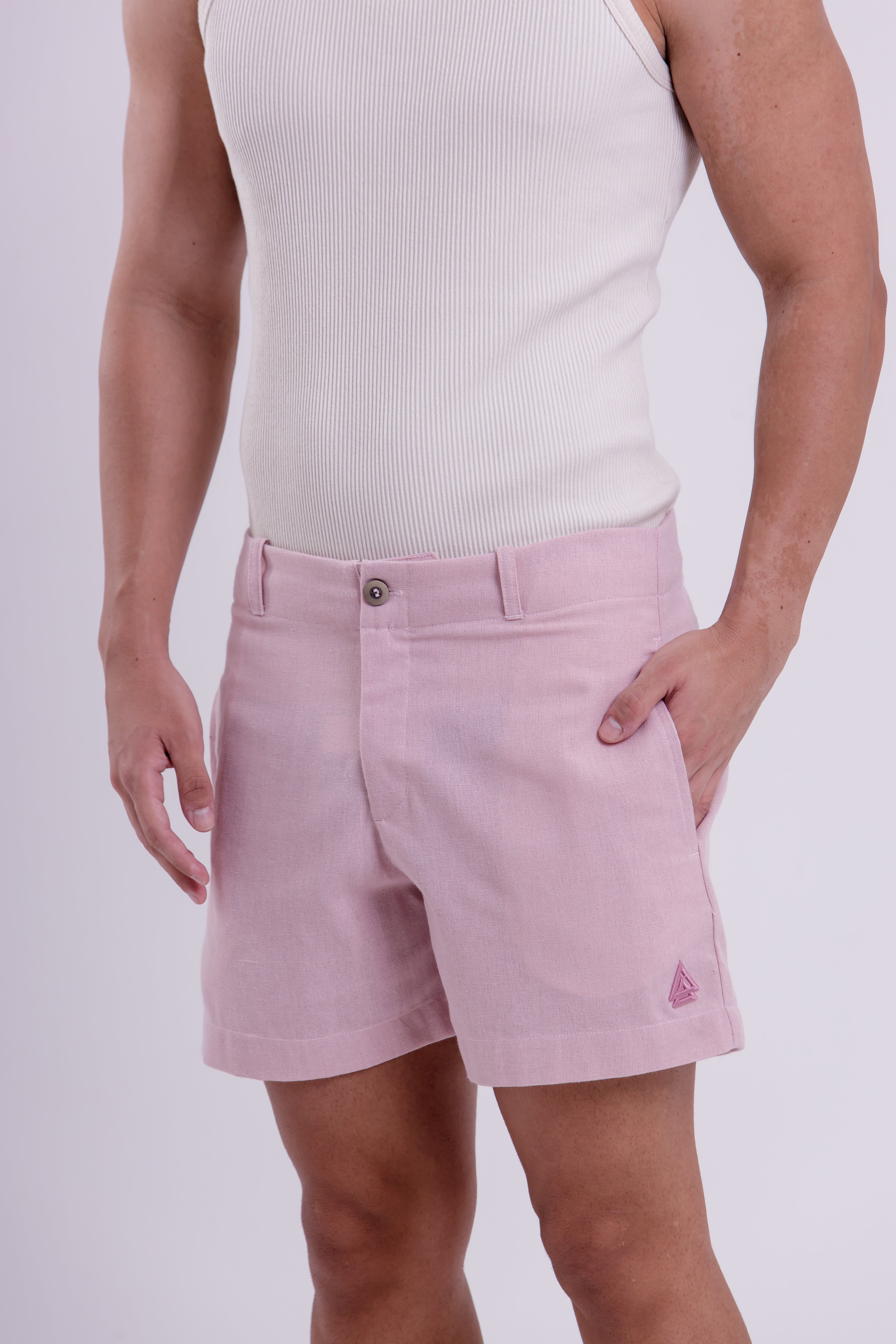 Bermuda Linho Essential Rosa