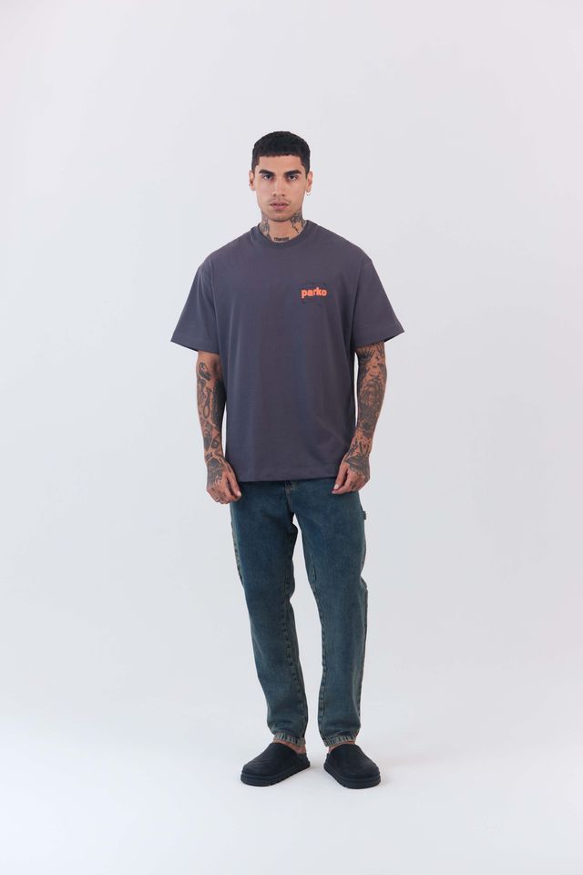 Camiseta Over Boxy Grid