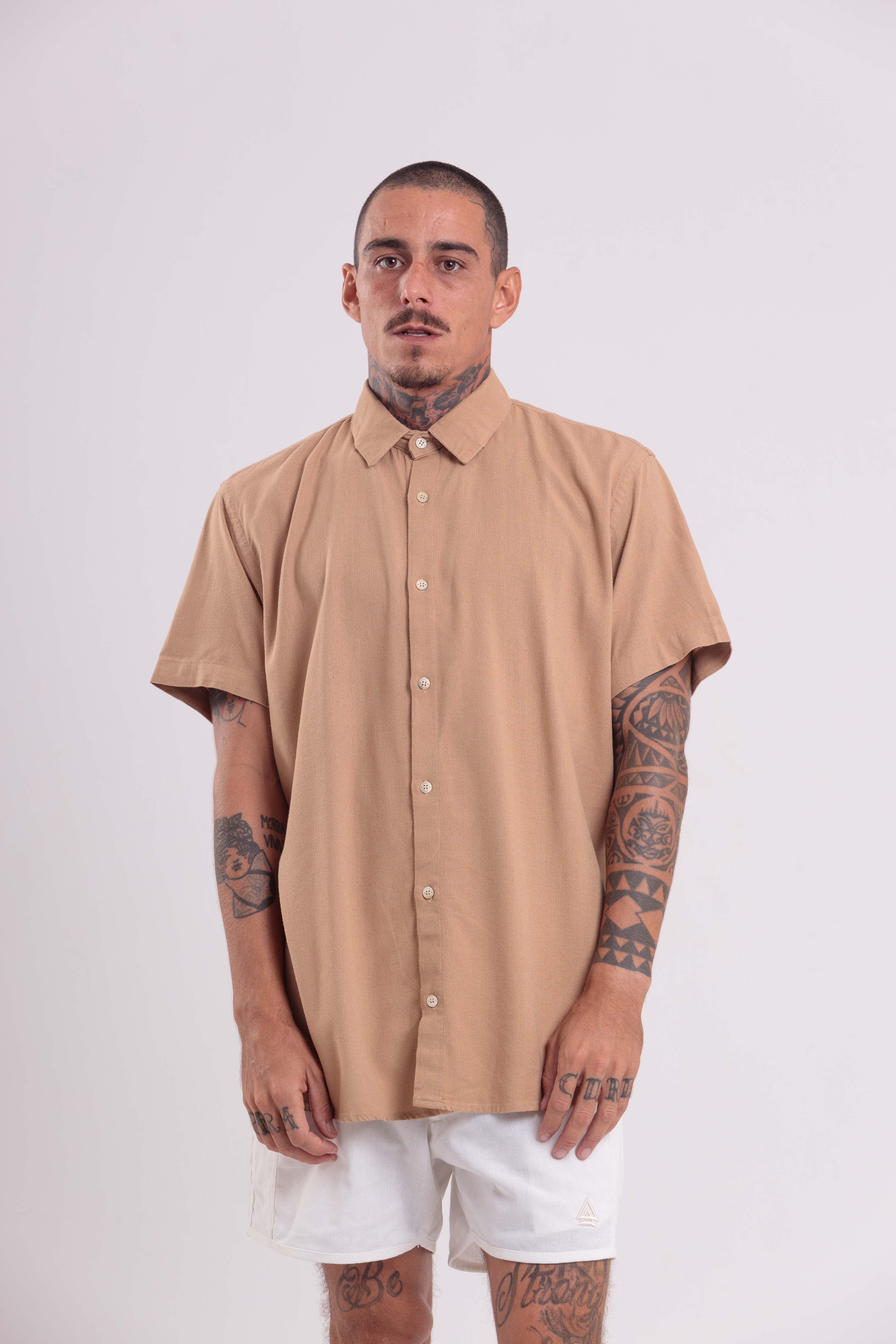 Camisa Essential Wash Caramelo