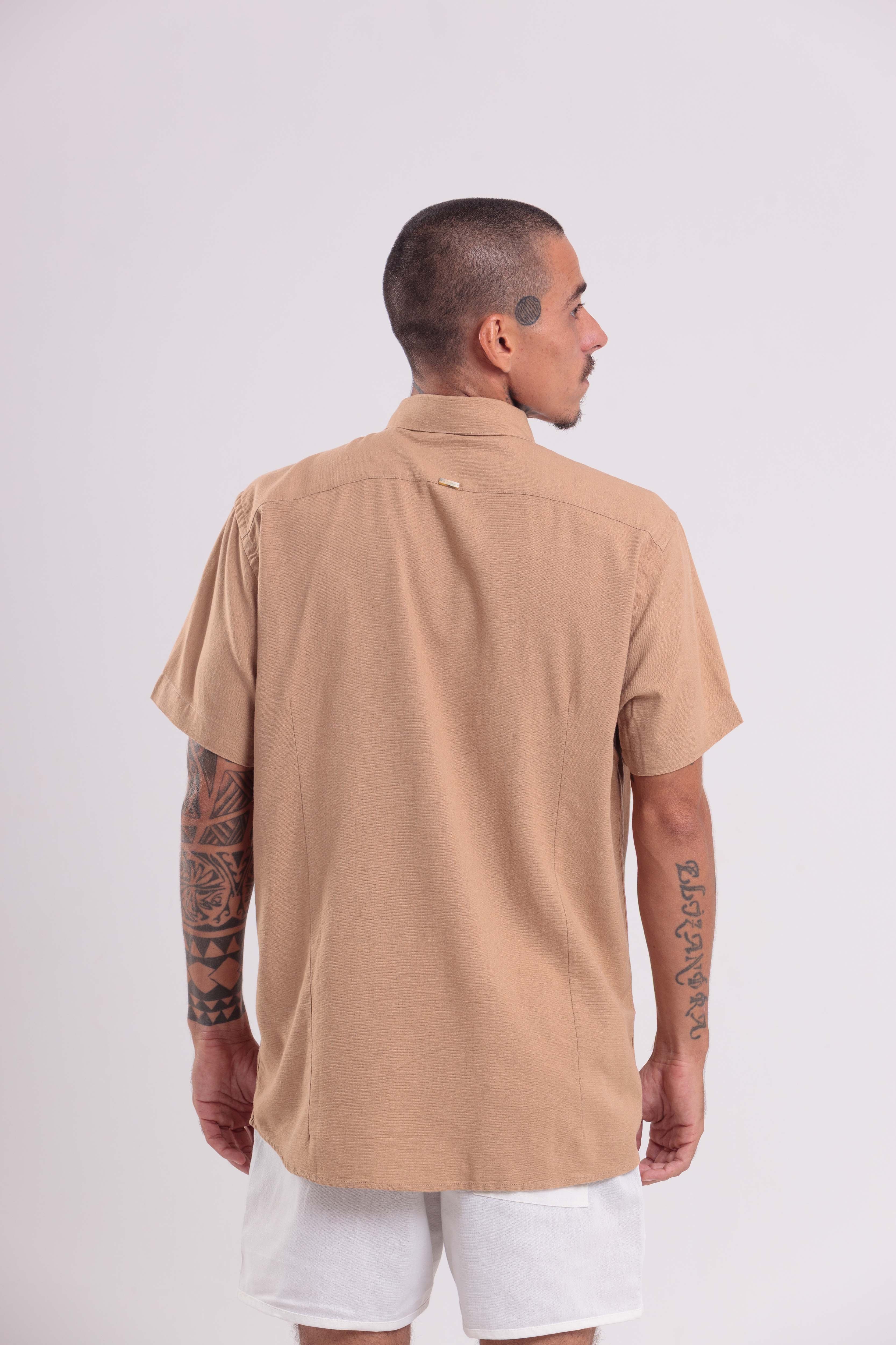 Camisa Essential Wash Caramelo