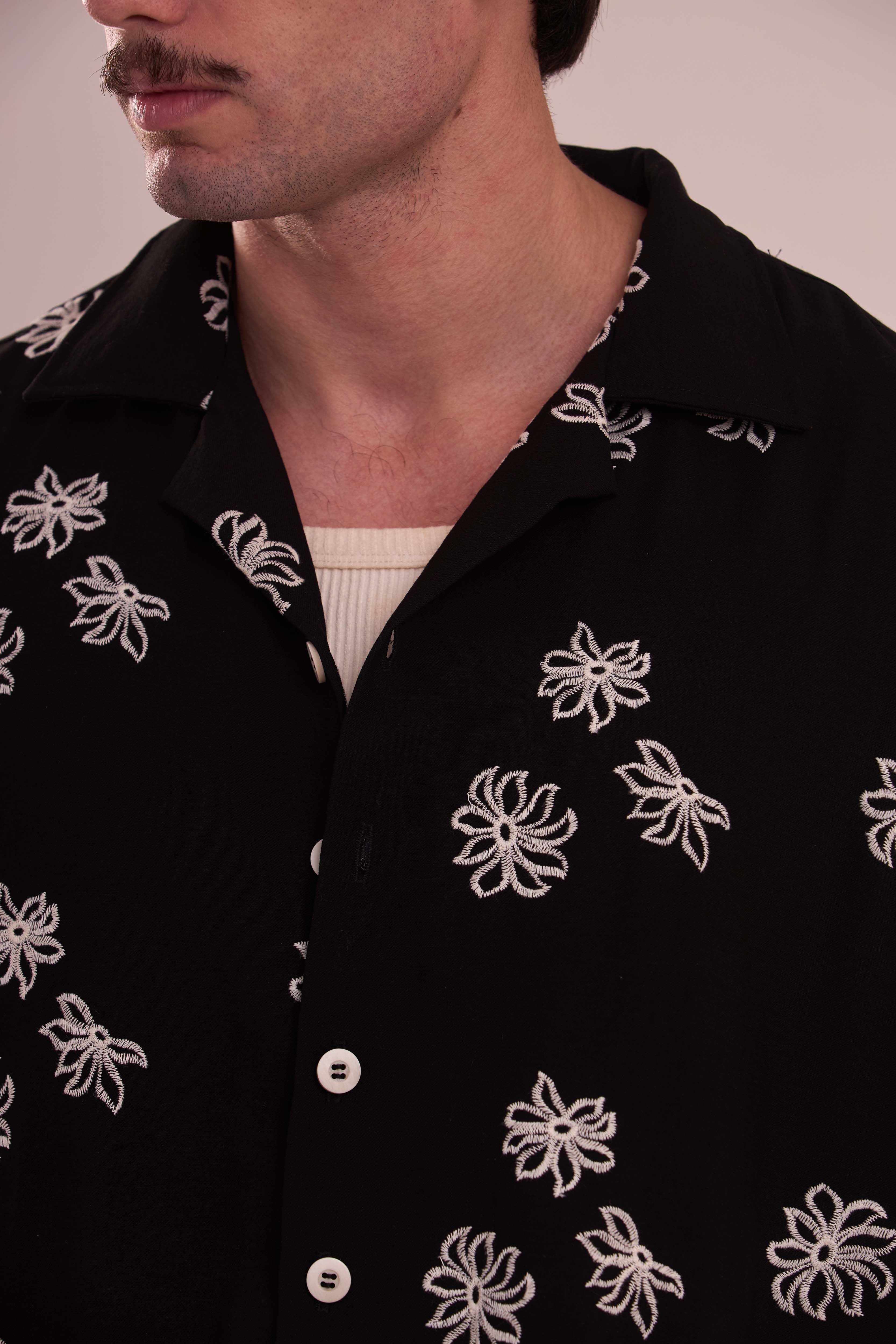 Camisa Boliche Resort Flor