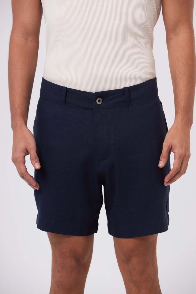 Bermuda de Linho Essential Preto