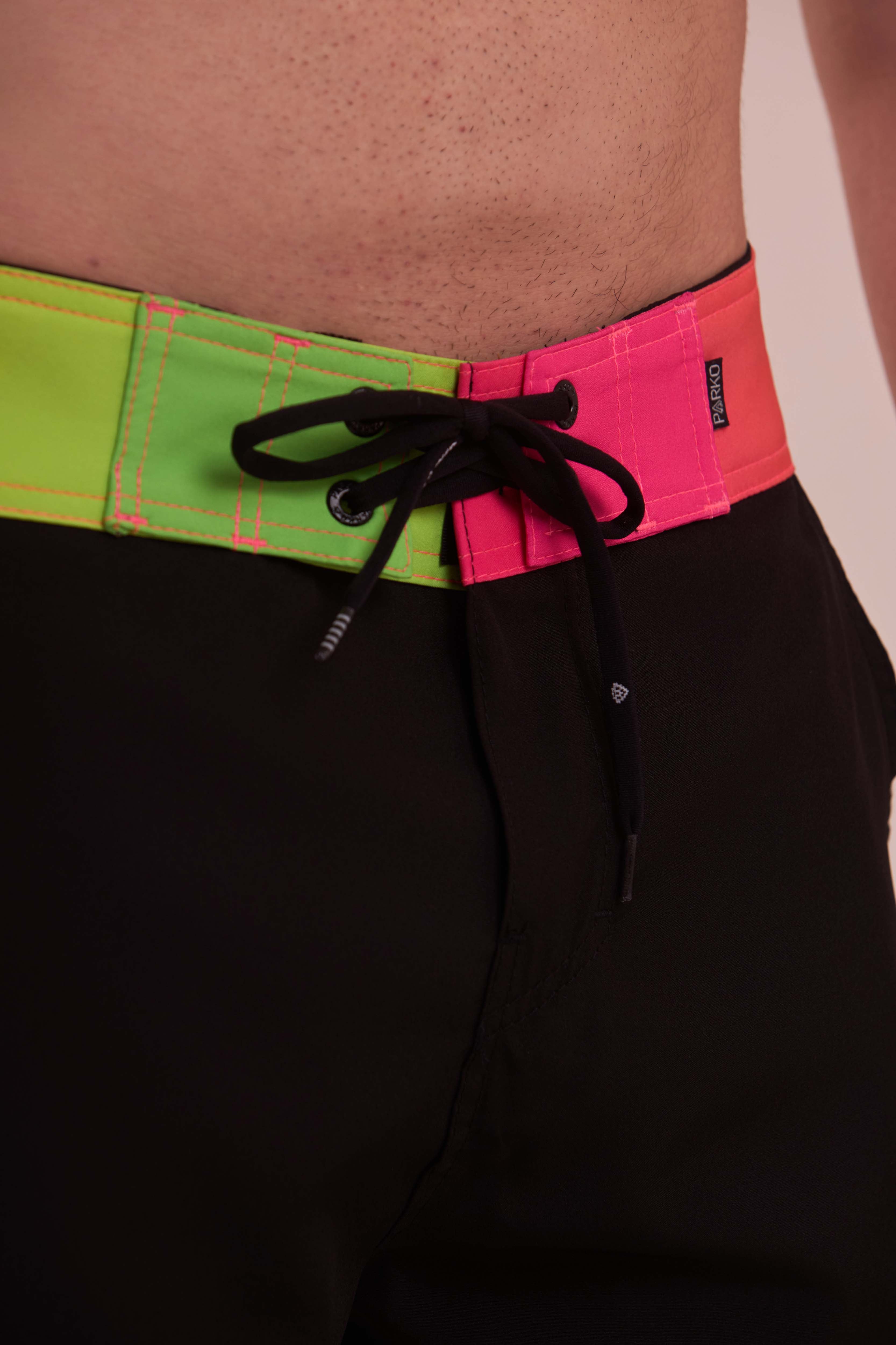 Boardshort Surf Retrô Degradê Neon